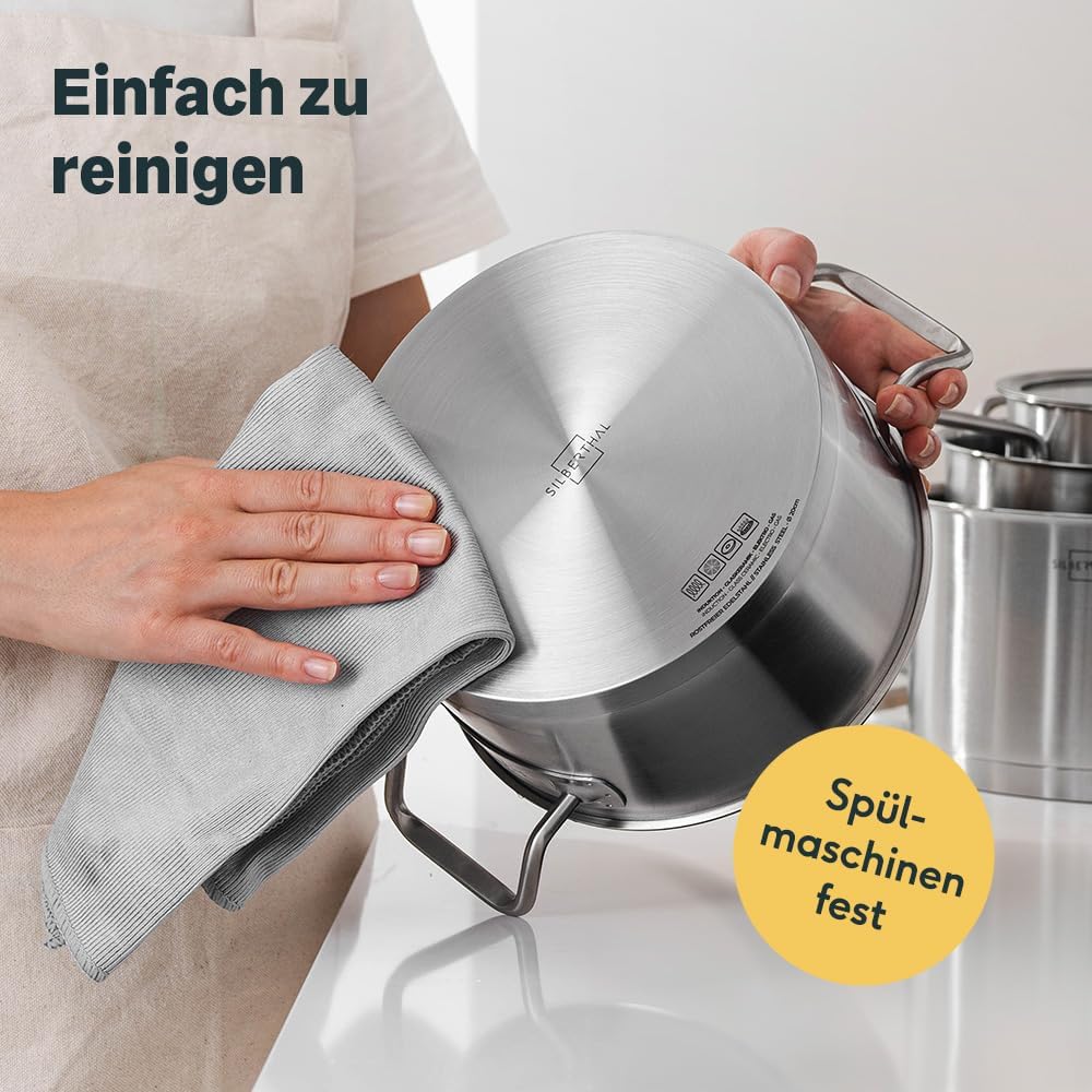 2-teiliges Kochtopfset für alle Herdarten inkl. Induktion & Ofenfest, 2er Set