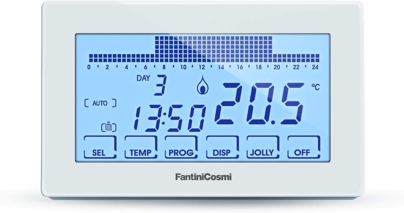 CR180 Touch-Cronothermostat, Wochenprogramm-Betrieb, batterien