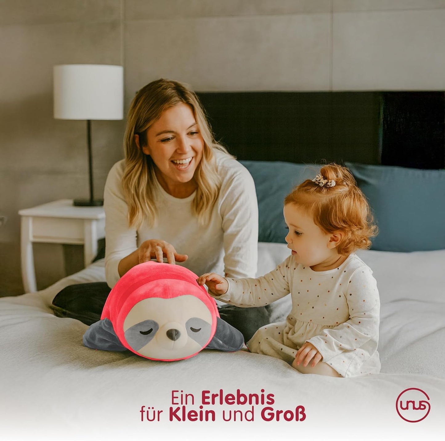 Faultier-Seitenschläferkissen, Pink mittel