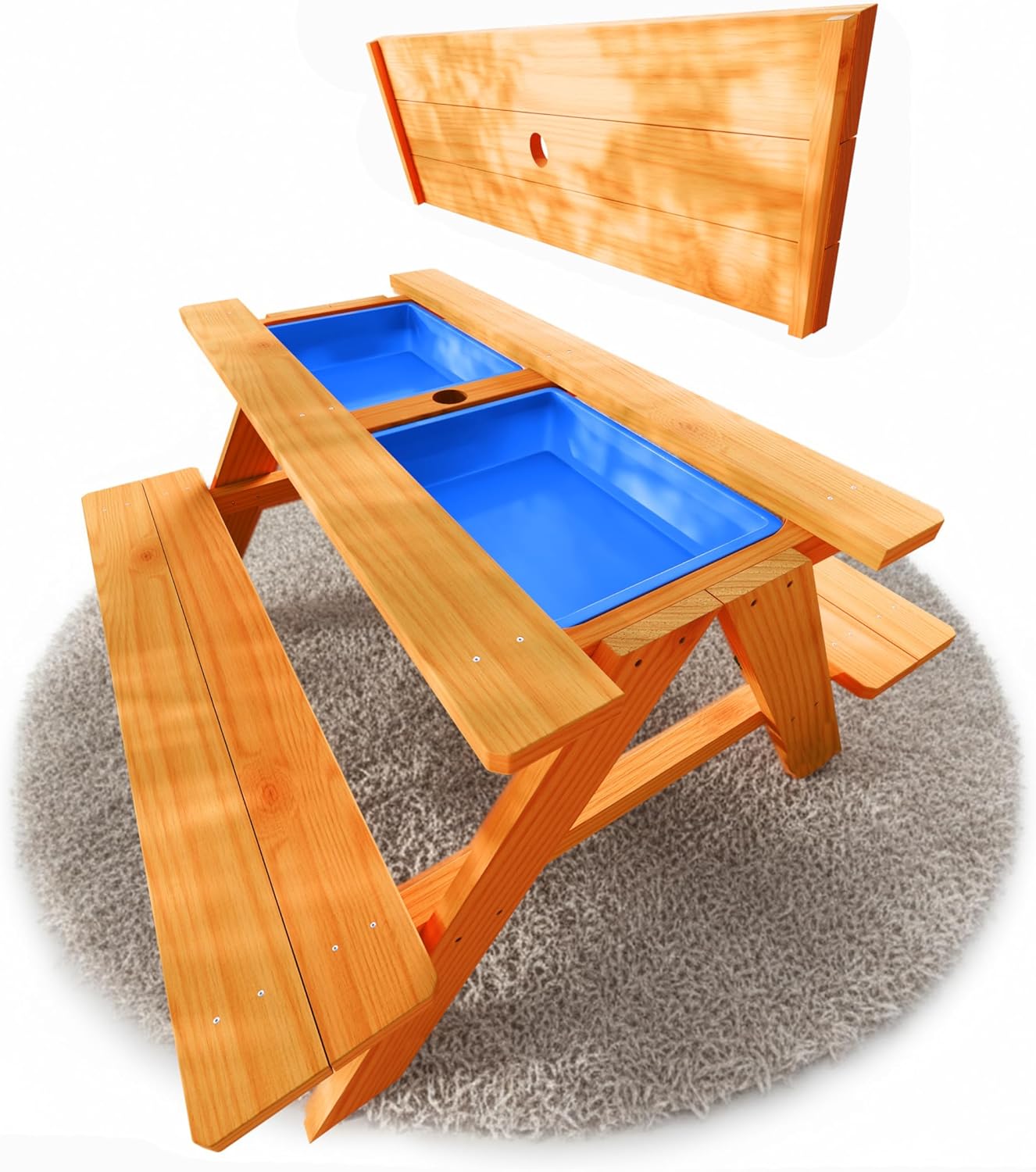 2in1 Kindersitzgruppe mit Matschtisch