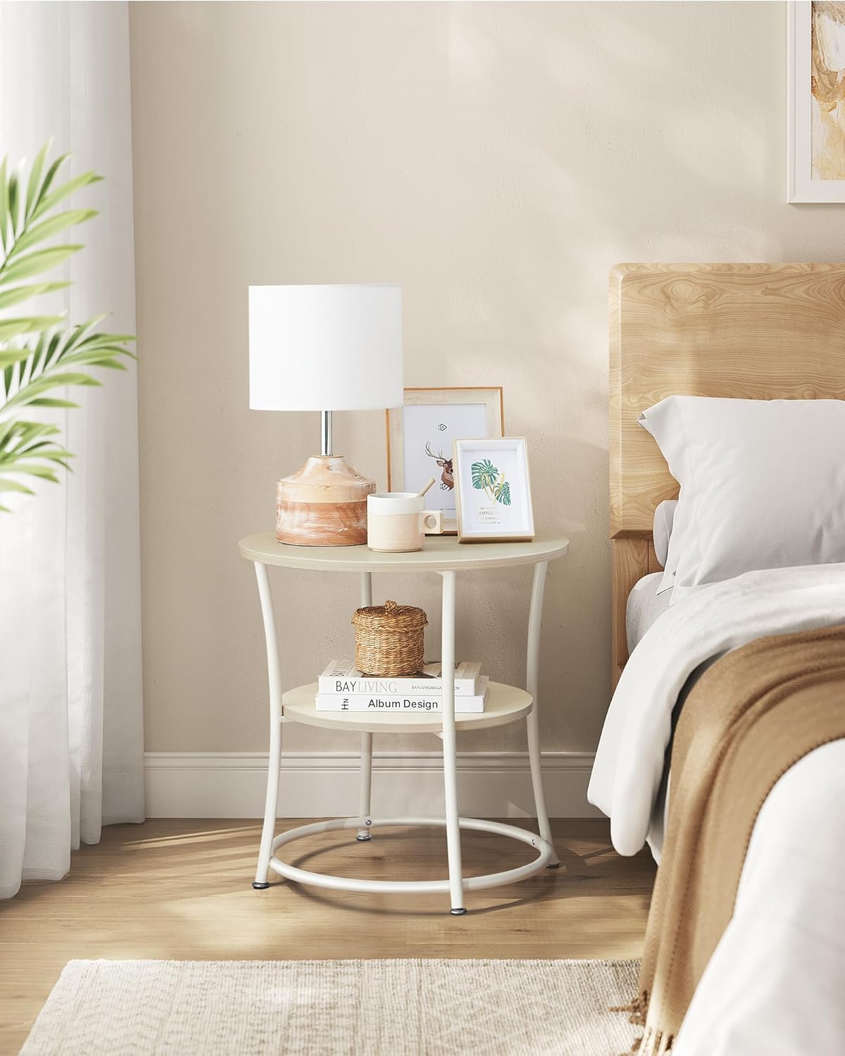 Runder Couchtisch, Naturbeige
