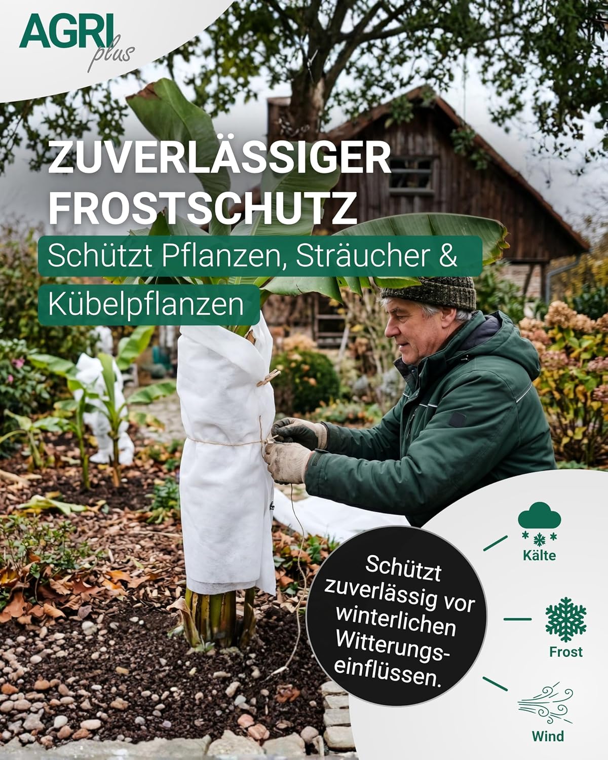 Frostschutzvlies 30 g/m², reissfest & atmungsaktiv, 2,40 x 100m