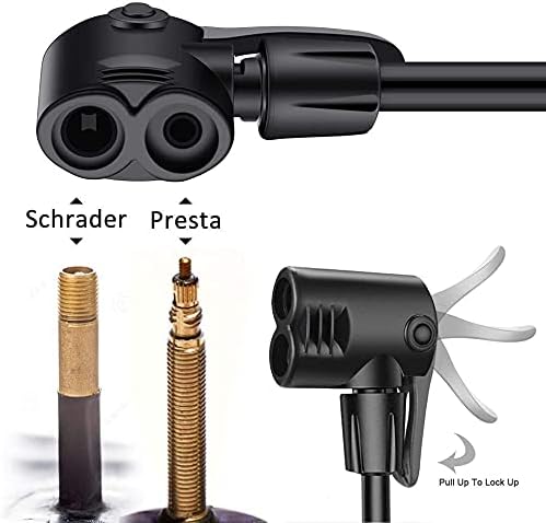 Fahrradpumpe mit Manometer für Rennrad & MTB, Basic Orange