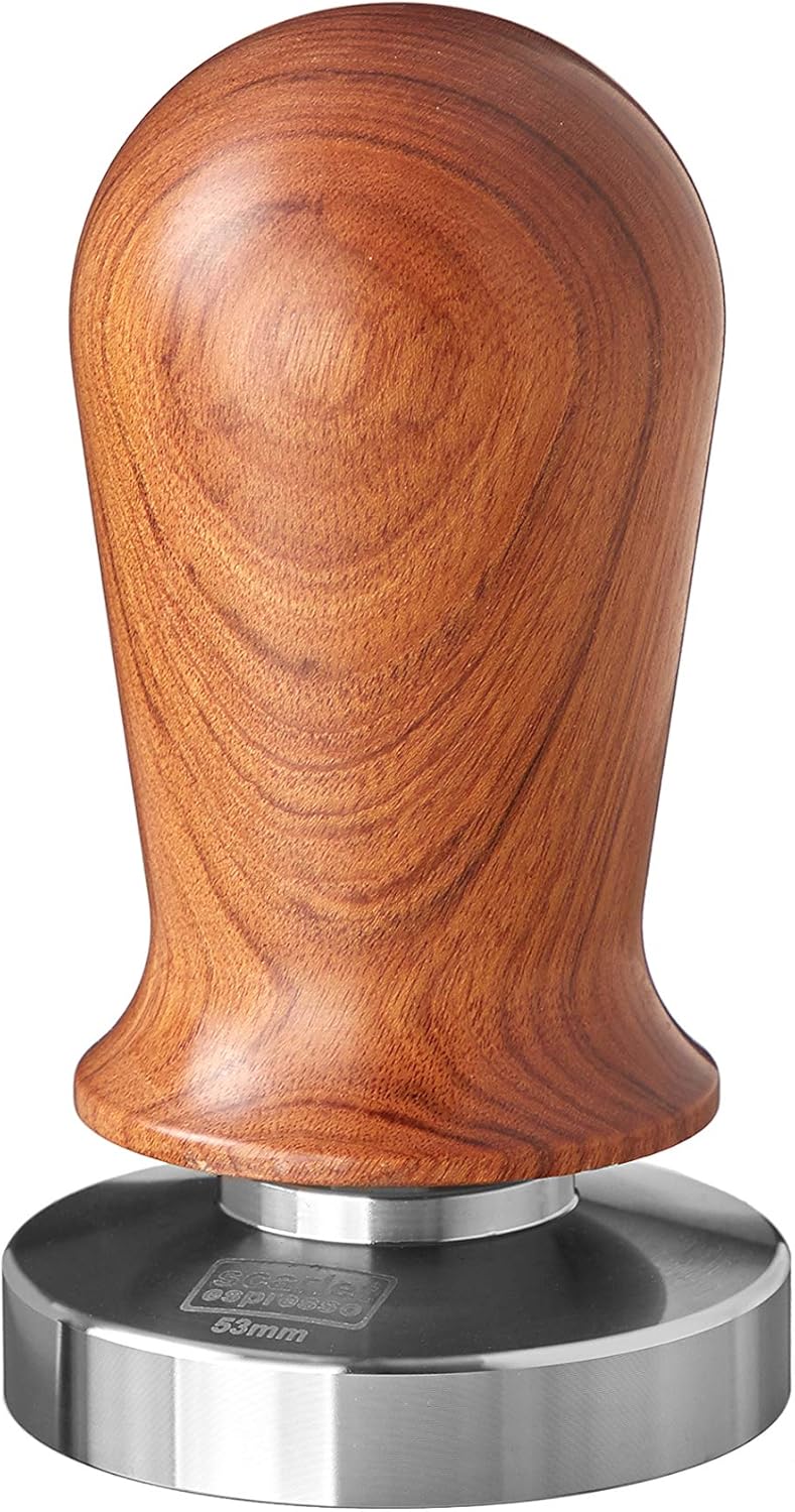 Espresso Tamper Perfetto, 53 mm Sandelholz - Dunkelbraun