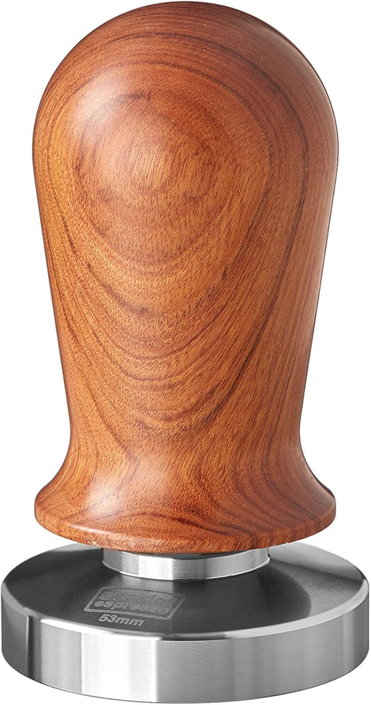 Espresso Tamper Perfetto, 53 mm Sandelholz - Dunkelbraun