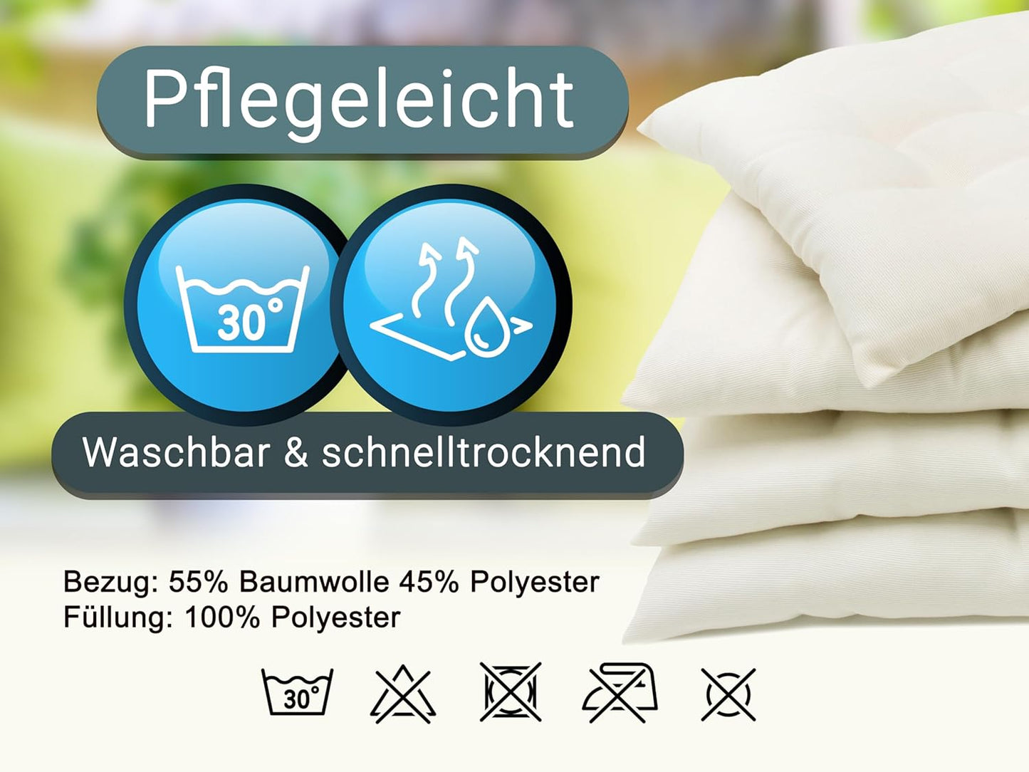 Sitzkissen-Set, 4 Stück (1er Pack) Creme