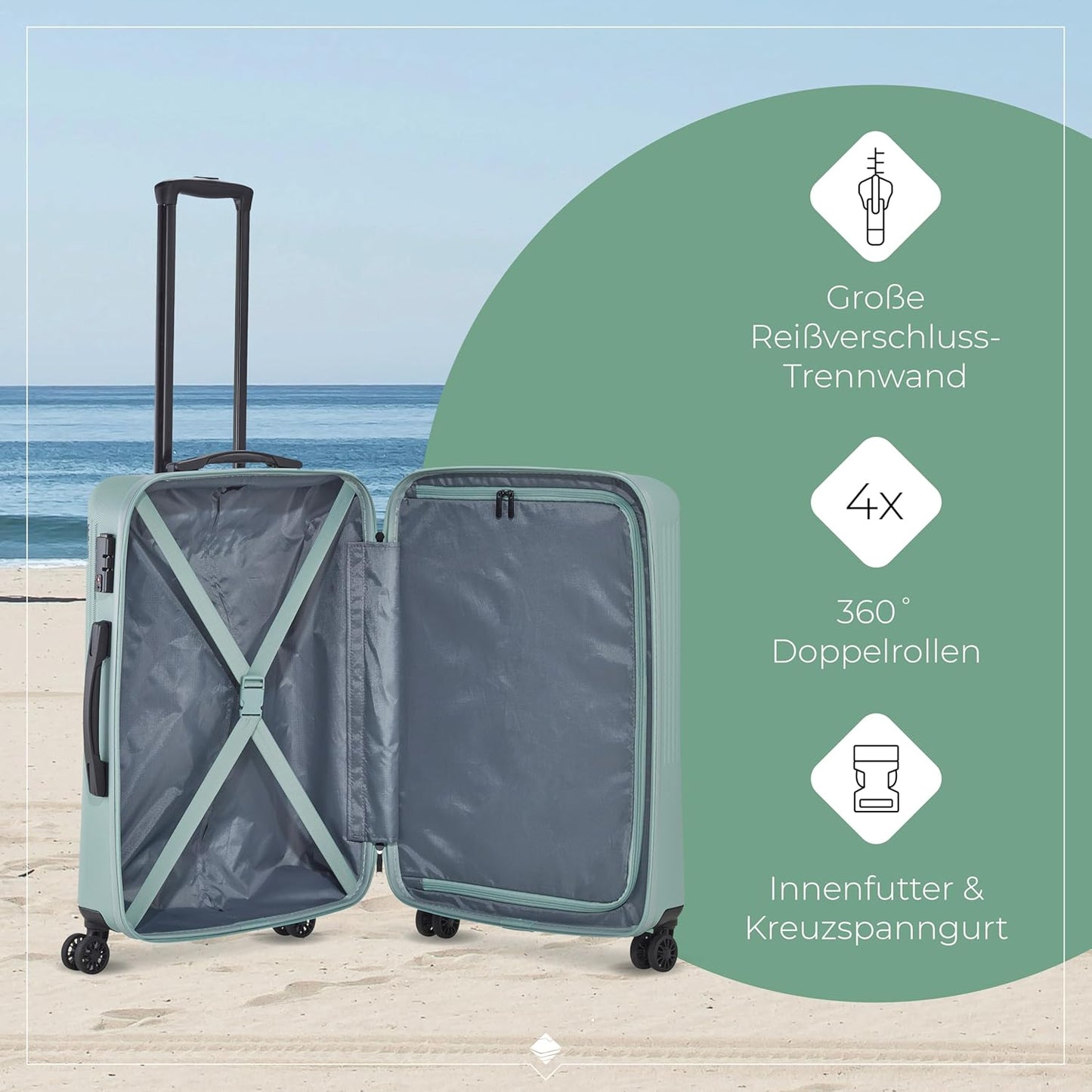 Bali, Mint Trolley Grösse M (67 cm)