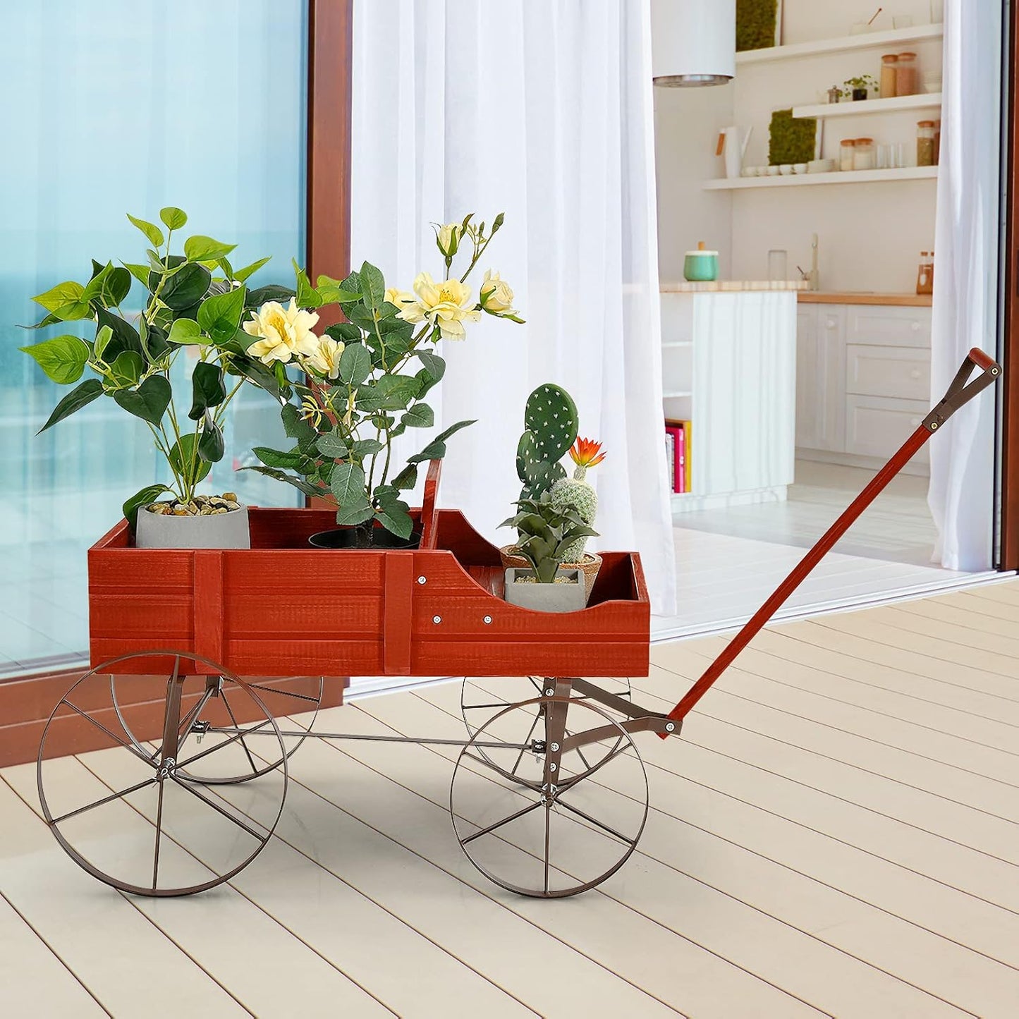 Blumenwagen, Rot