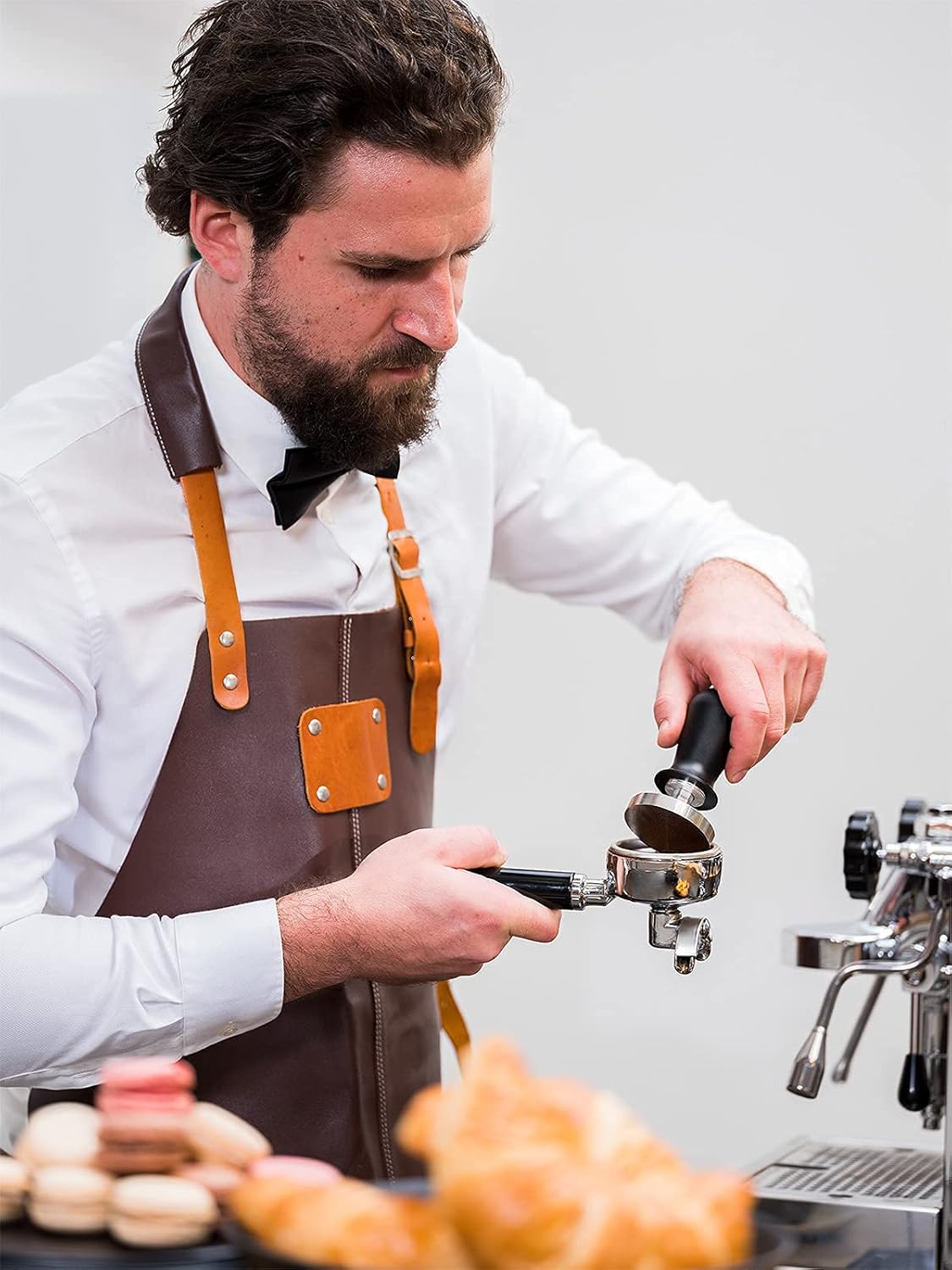 Espresso Tamper mit Matte, Barista Edition, Schwarz ∅ 58 mm