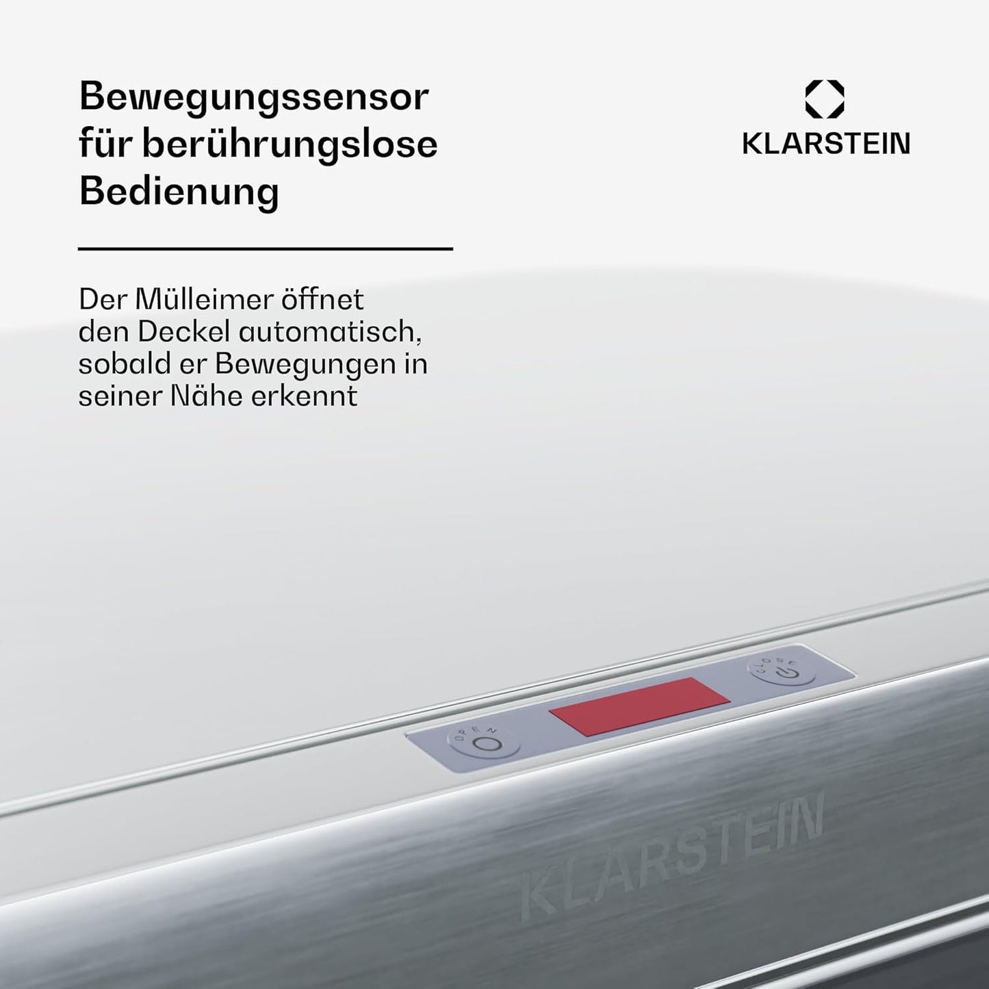 Touchless Sensor-Mülleimer, Rostfreier Stahl|56l