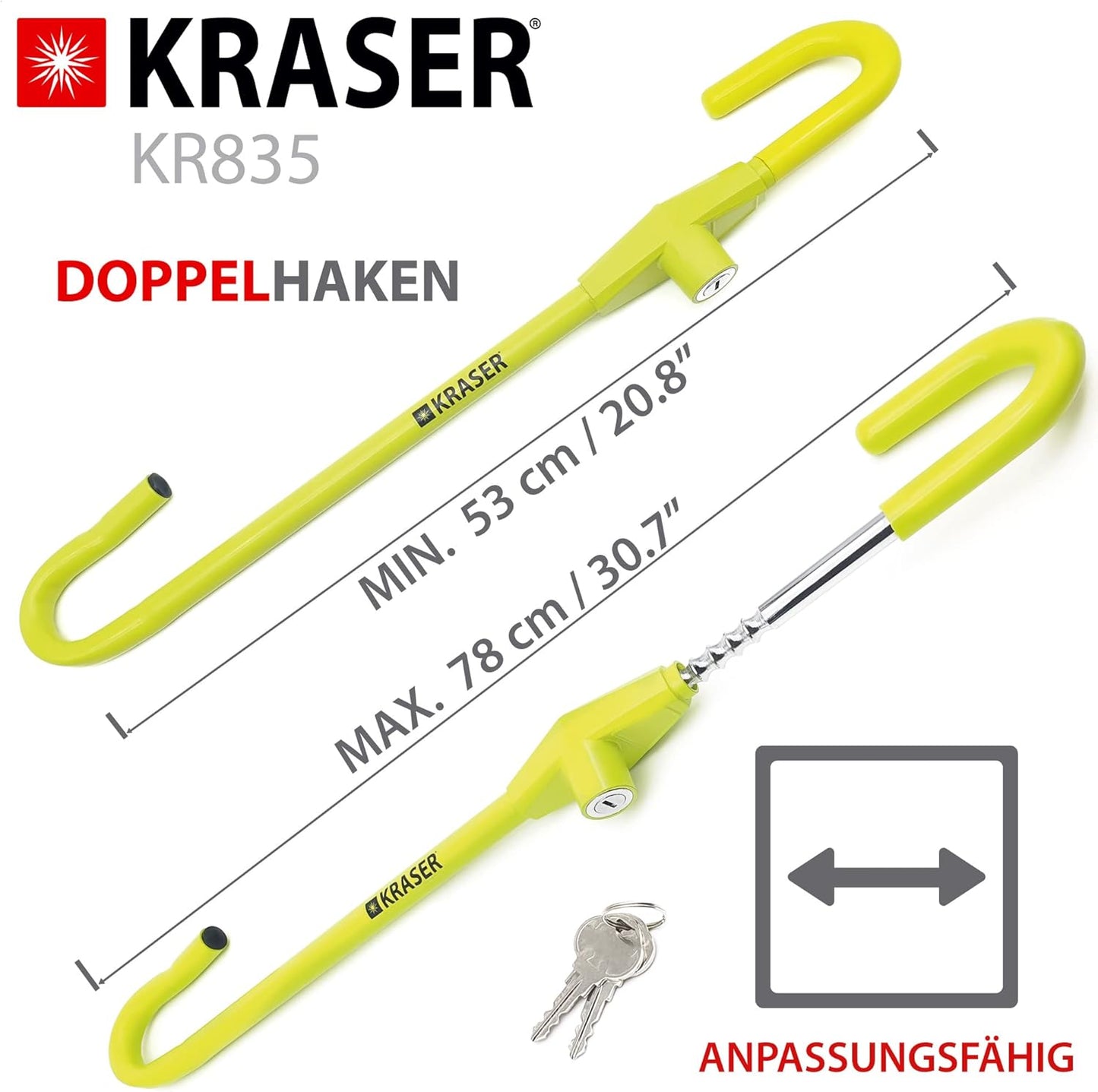 KR835 Lenkradschloss mit Pedalsperre