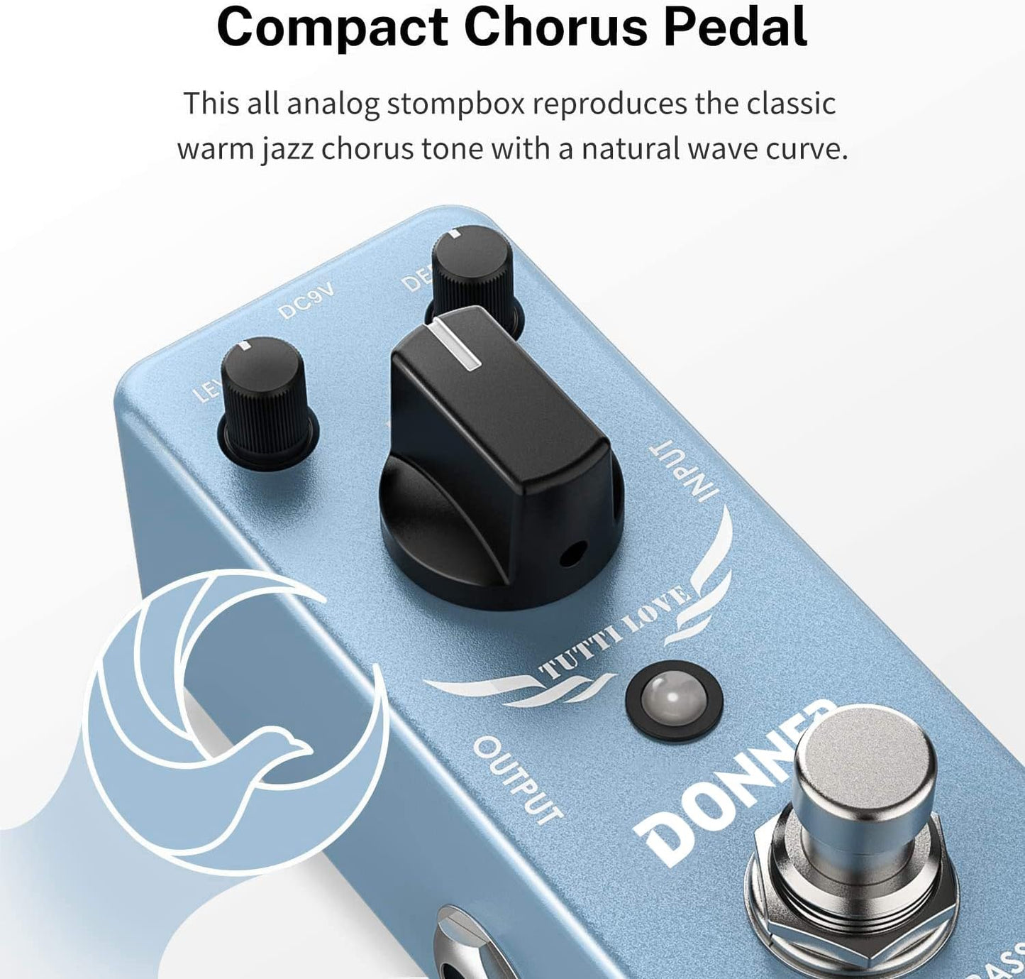 Analoges Chorus-Gitarrenpedal mit True Bypass, chorus