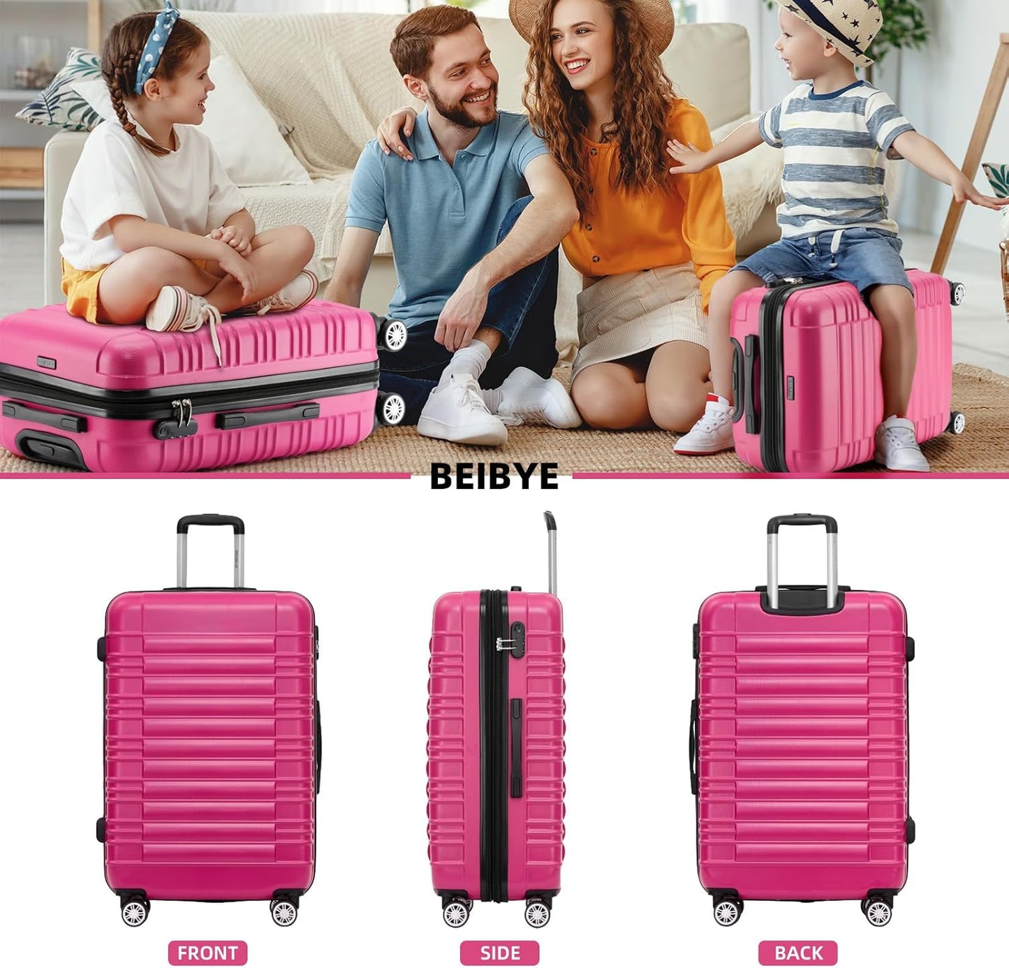 Hartschalen-Trolley XL, Peach XL