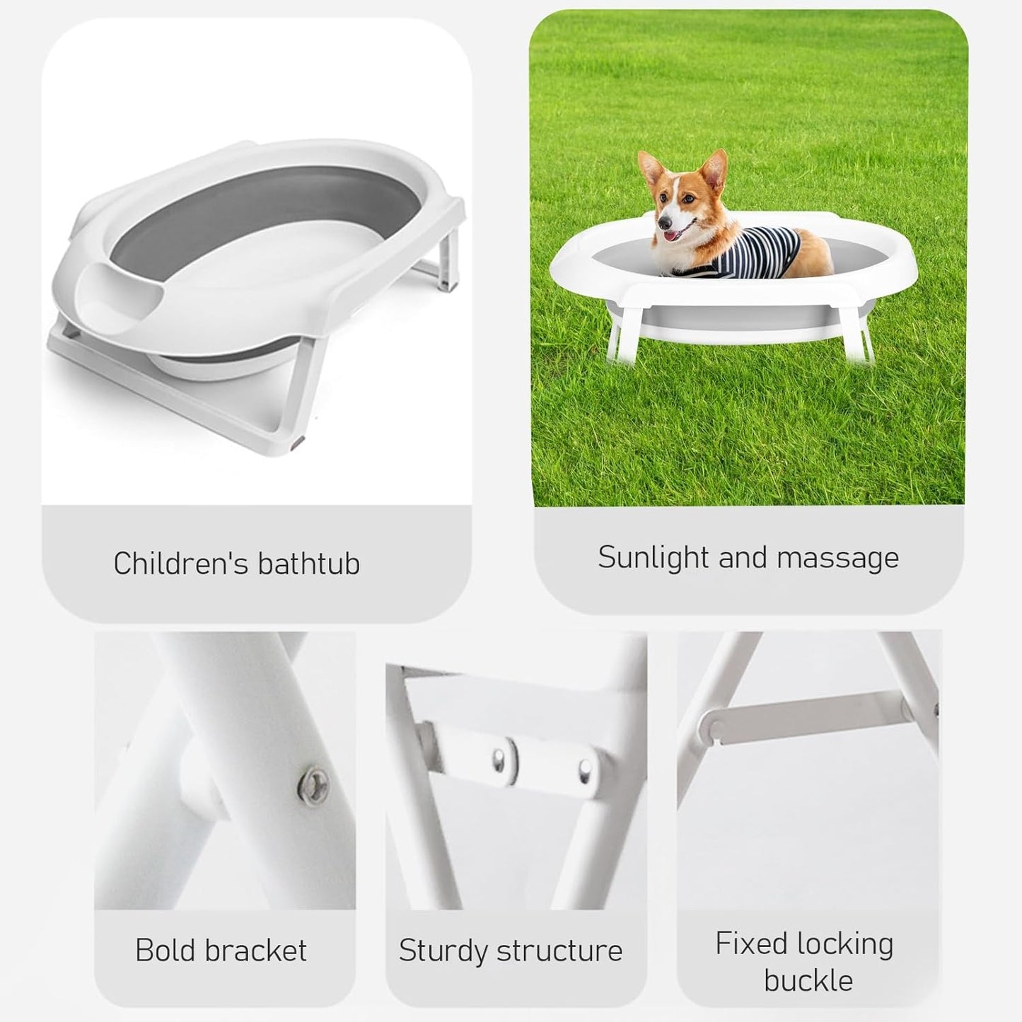 Hundebadewanne, grau