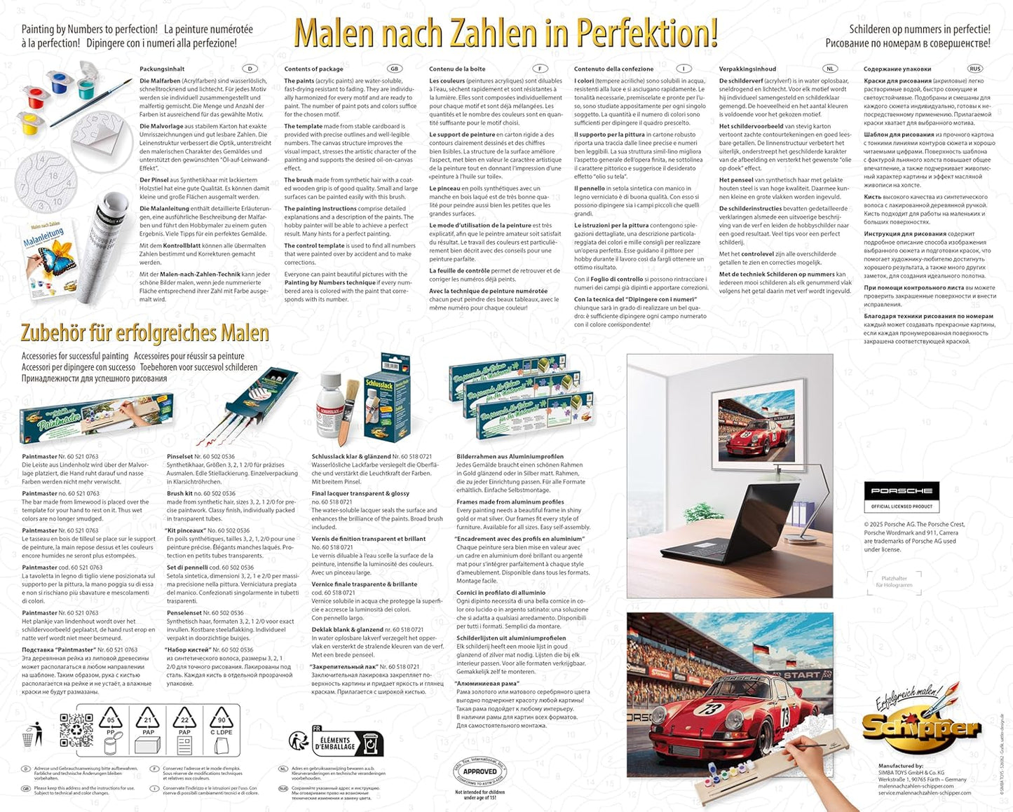Malen nach Zahlen Porsche 911 Carrera RSR 2.8