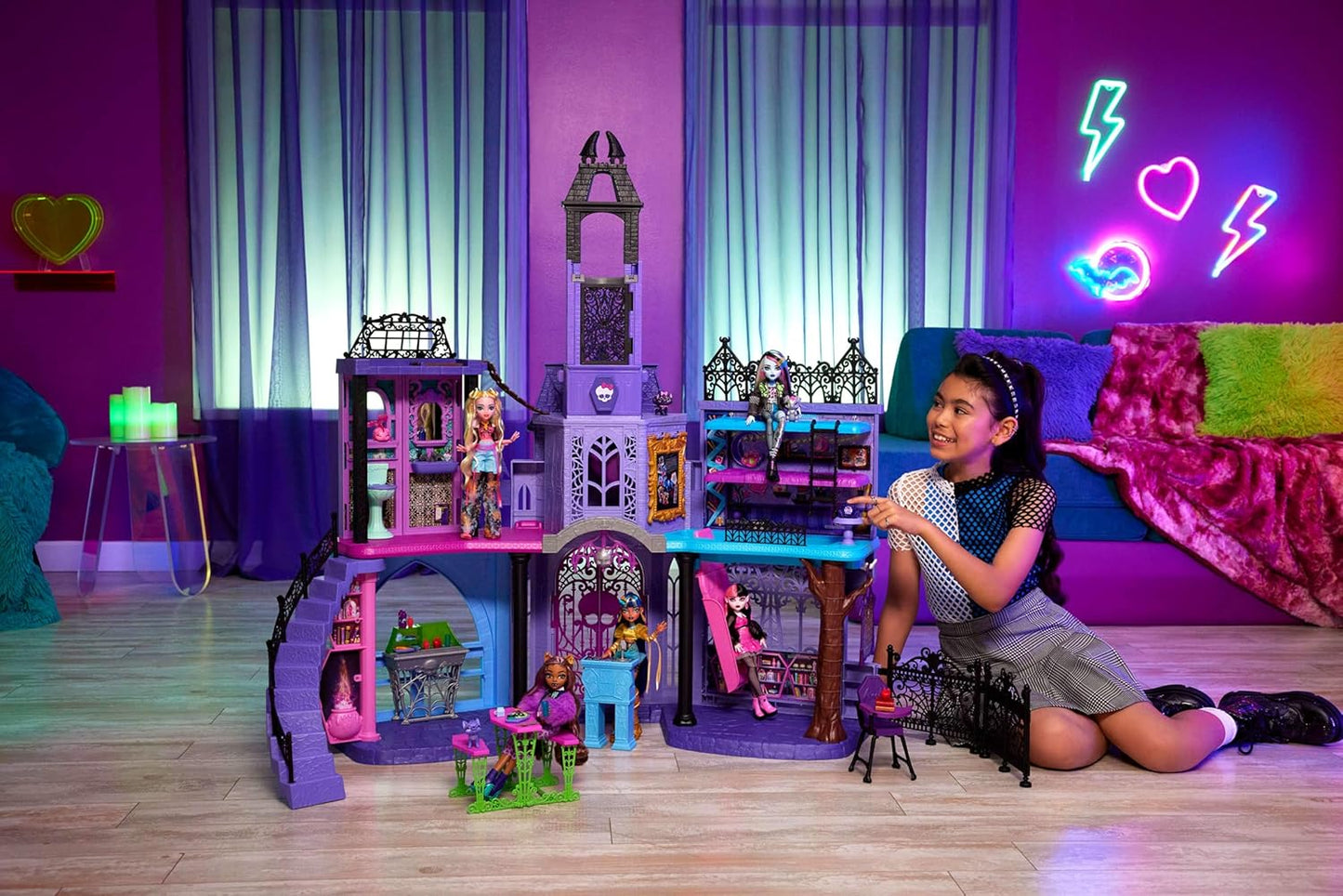 Haunted High School Puppenhaus-Spielset, Violet - Huge High School Playset