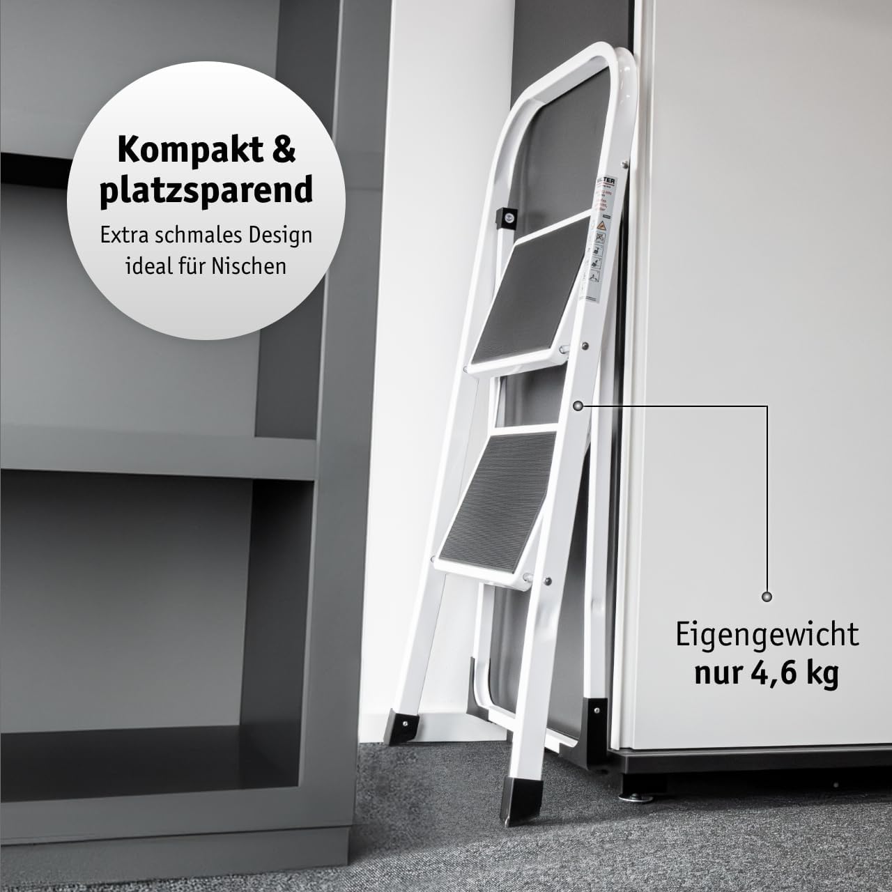 Klappbarer Leitertritt, 2 Stufen