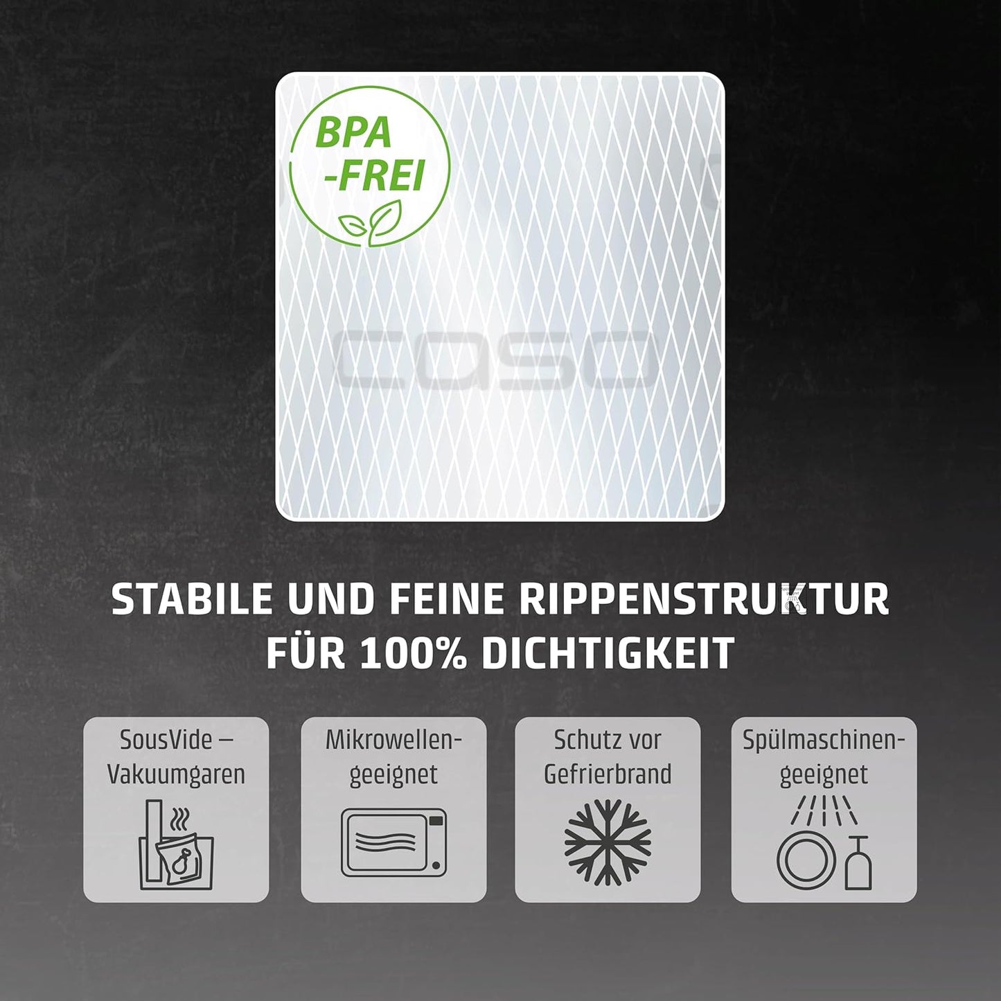 100 Stück Vakuumbeutel, Folienbeutel-Set