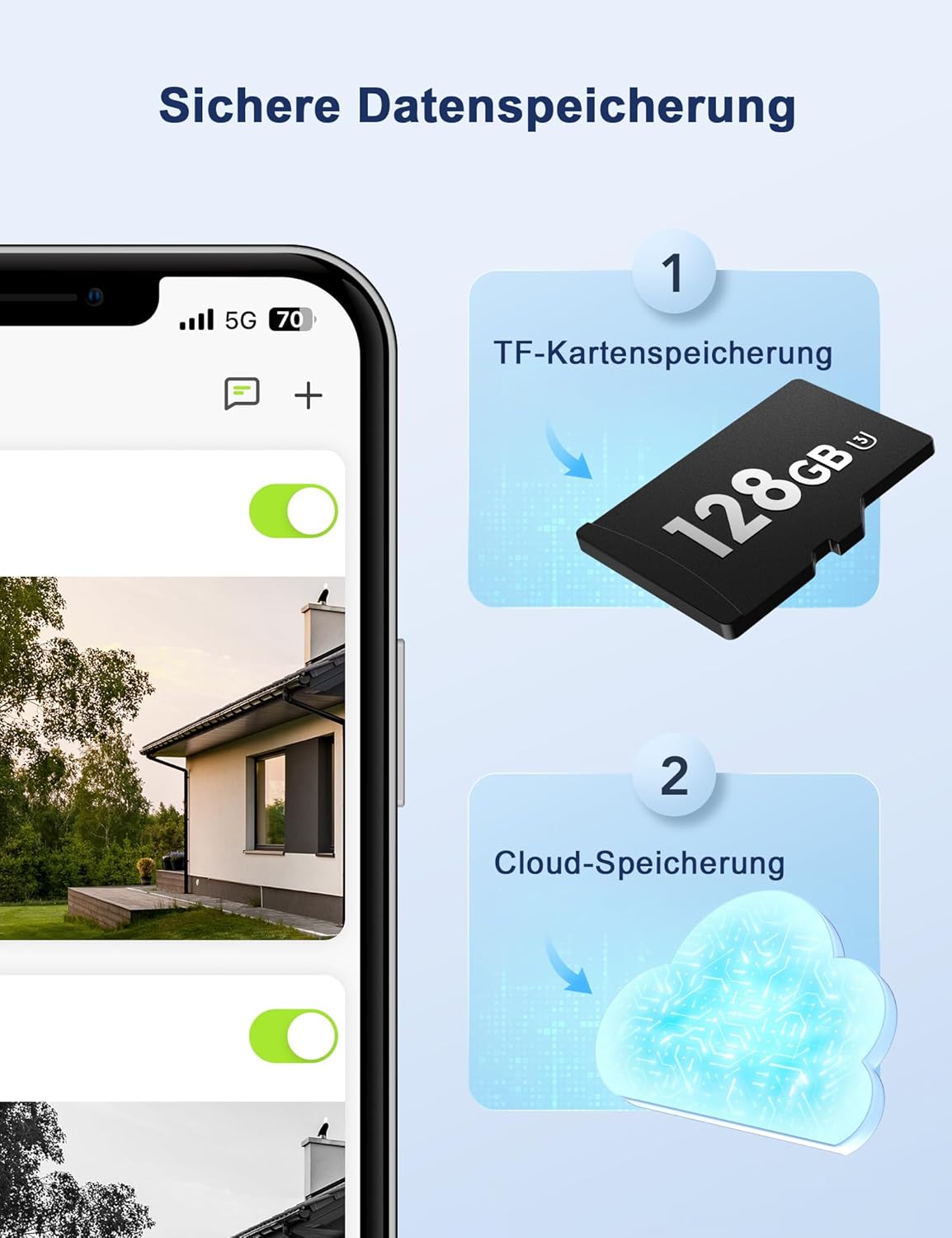 2K Überwachungskamera Outdoor mit Nachtsicht