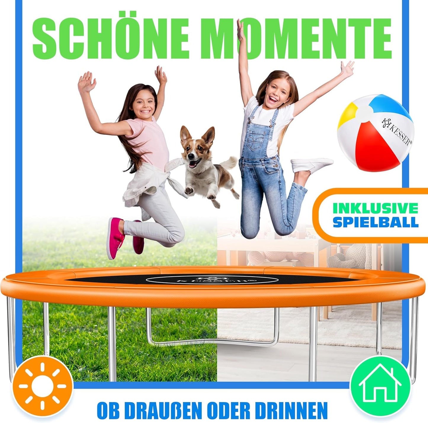 Trampolin Randabdeckung, Orange 427 cm