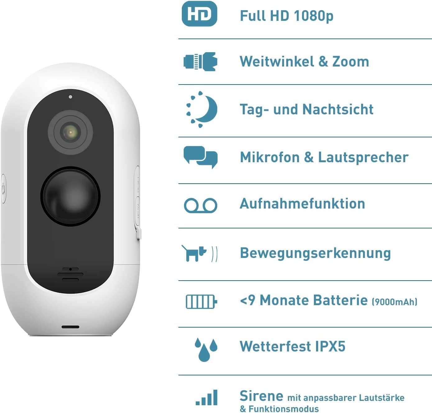 2er-Haustierkamera-Set mit Bewegungserkennung, Sprachfunktion & Nachtsicht, Cam Free 2er Set
