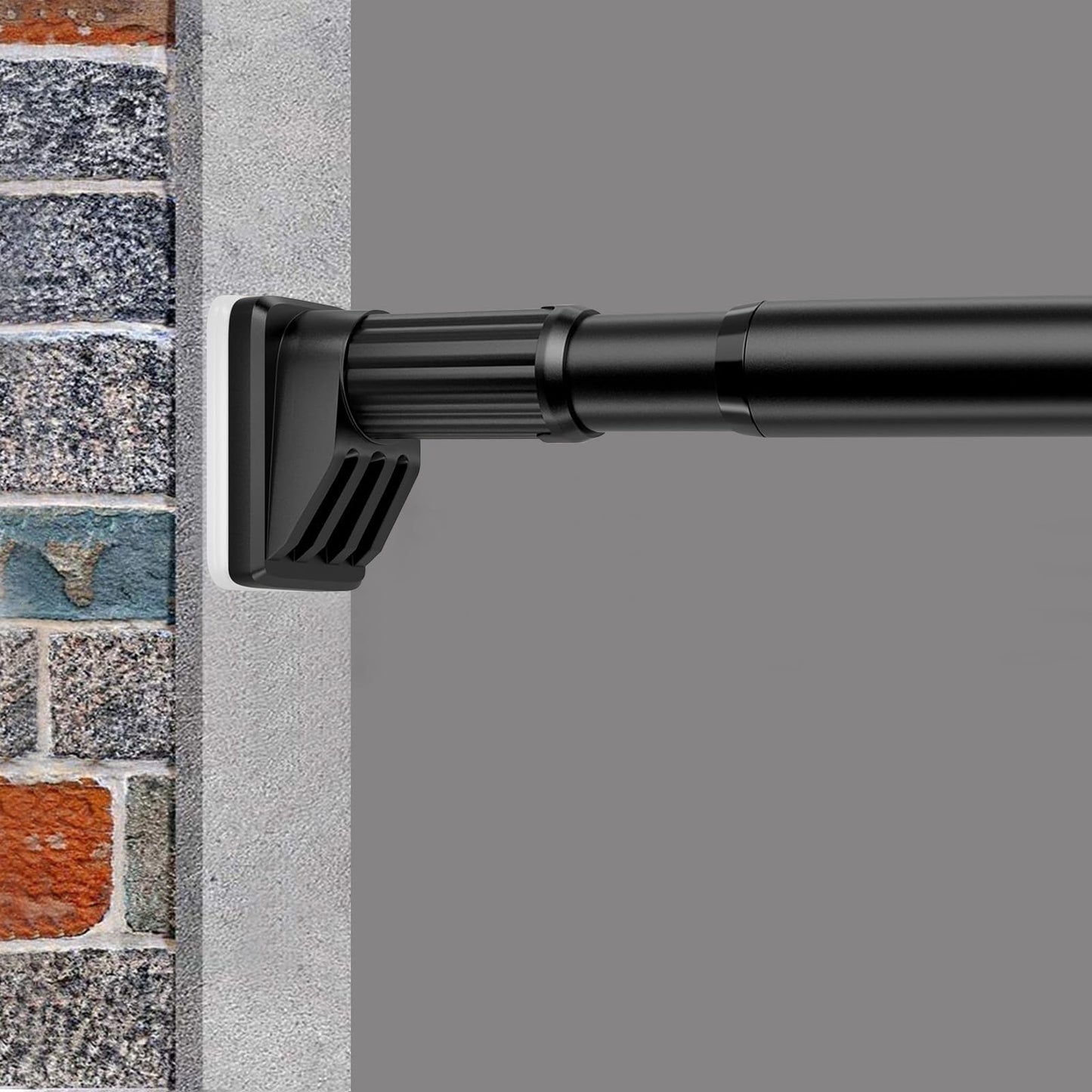 Duschvorhangstange ohne Bohren, 70-160cm Schwarz（2#）