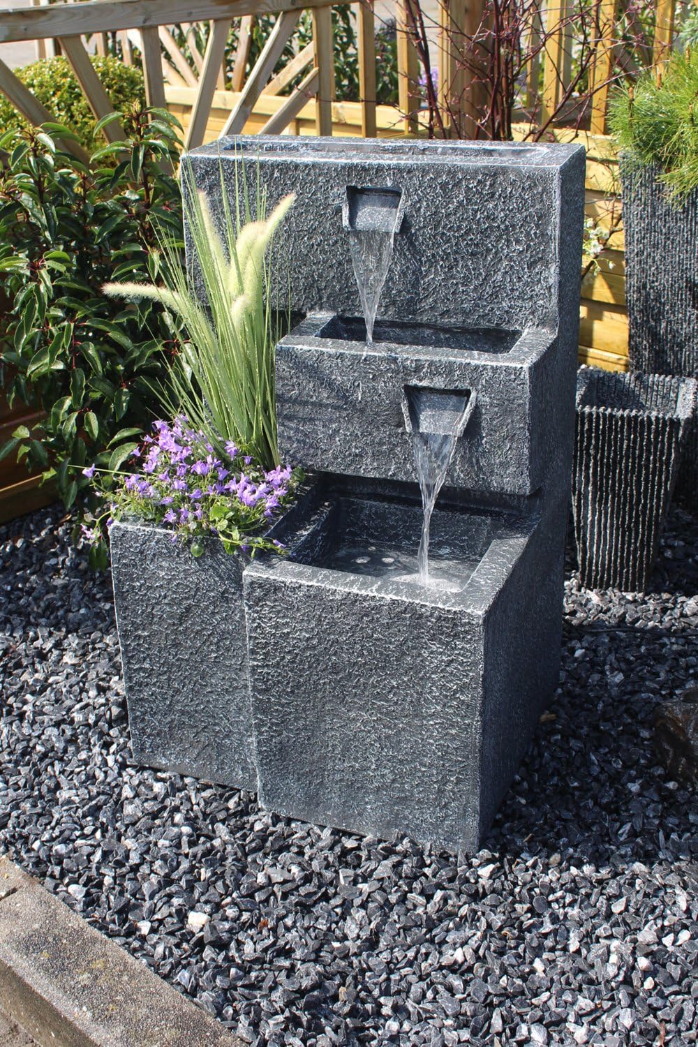 Gartenbrunnen Grada mit LED-Beleuchtung