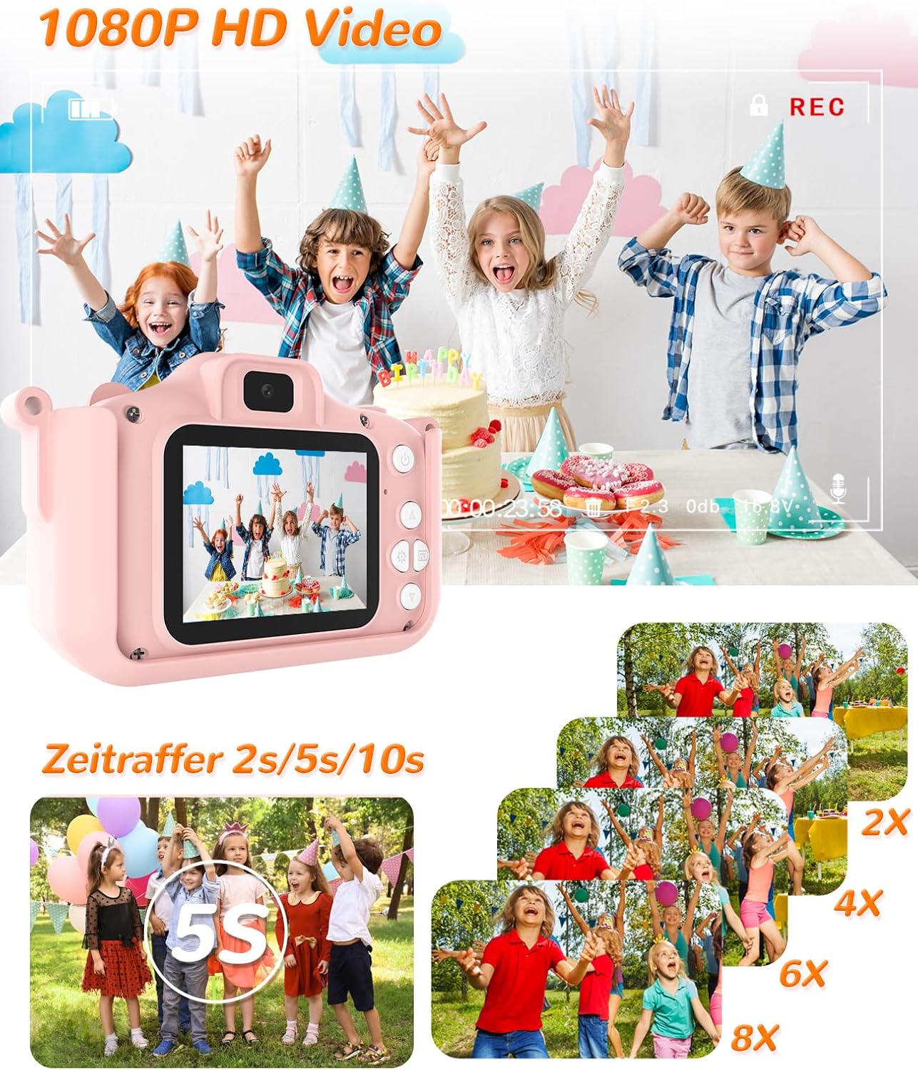 Digitale Kinderkamera Astronauten mit Lernspielen, Astronauten