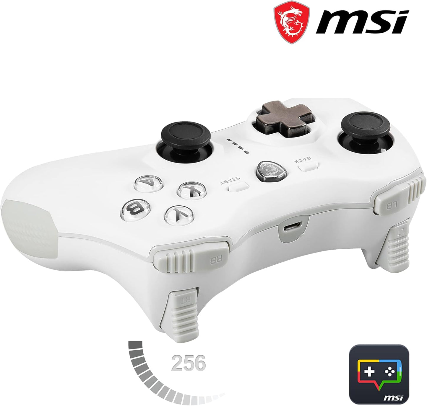 Force GC20 V2 Gaming Controller mit Vibrationsmotoren, weiss / kabelgebunden / FORCE GC20 V2