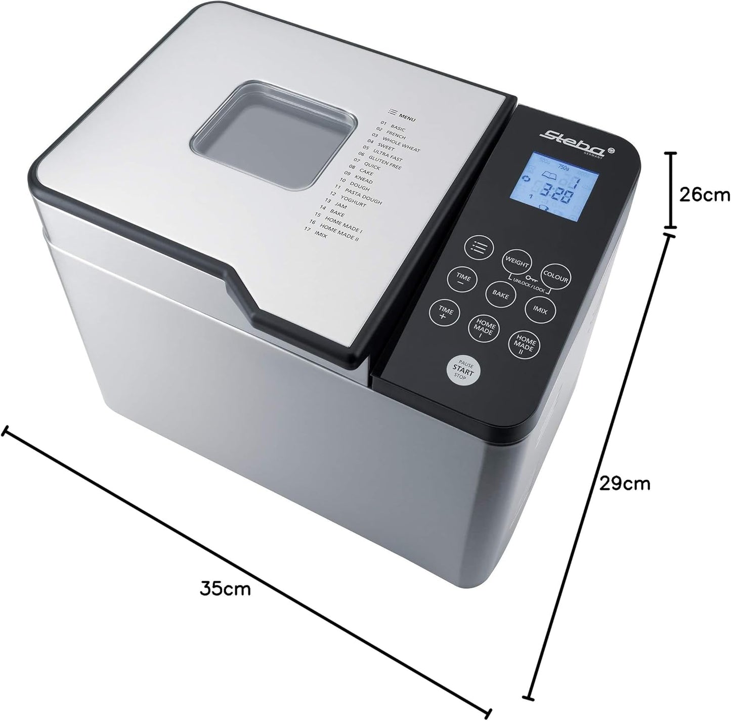 Brotbackautomat NP BM 2 mit 17 Programmen