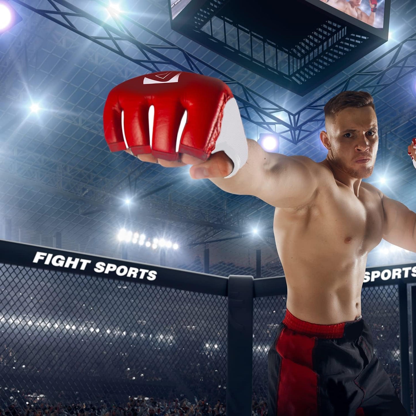 MMA Trainingshandschuhe, Rot S