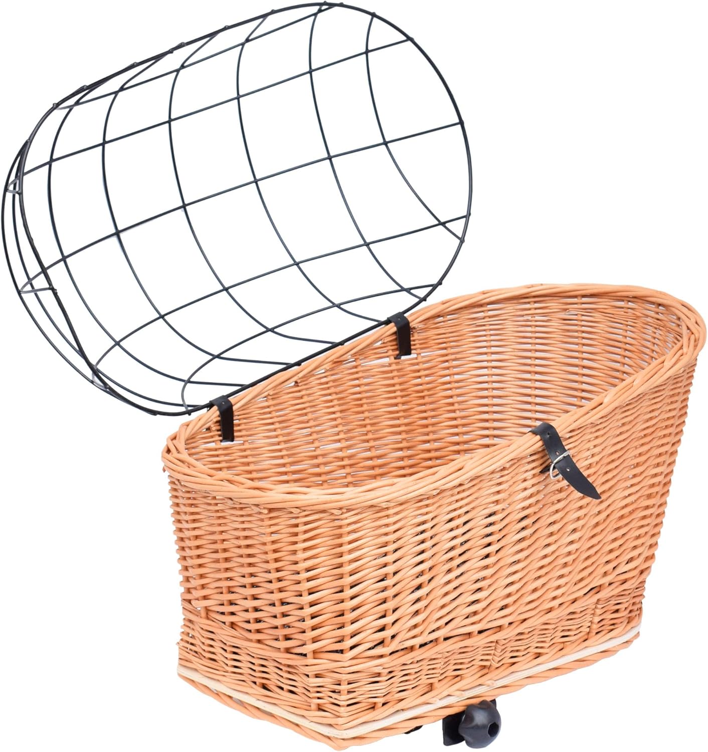 Velokorb mit Gitterhaube, Honigbraun L