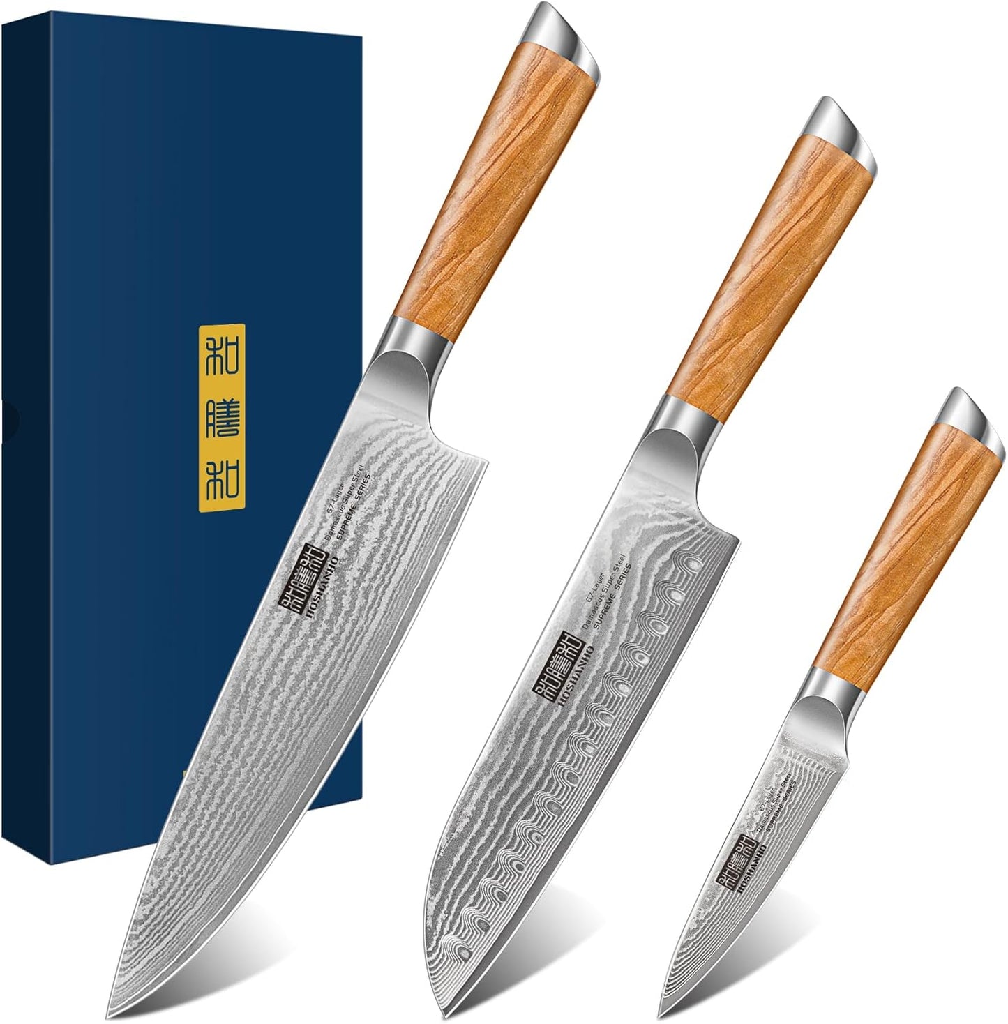 3-teiliges Messerset, 3-teiliges Kochmesser Set