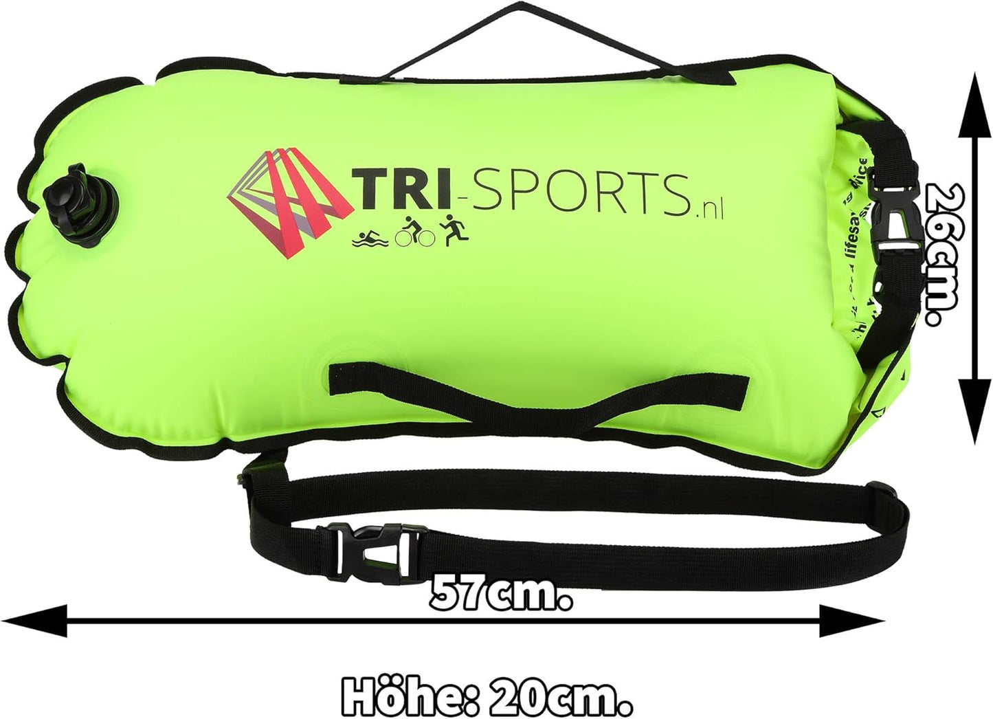 Schwimmboje für Freiwasserschwimmen, 72 cm x 36 cm