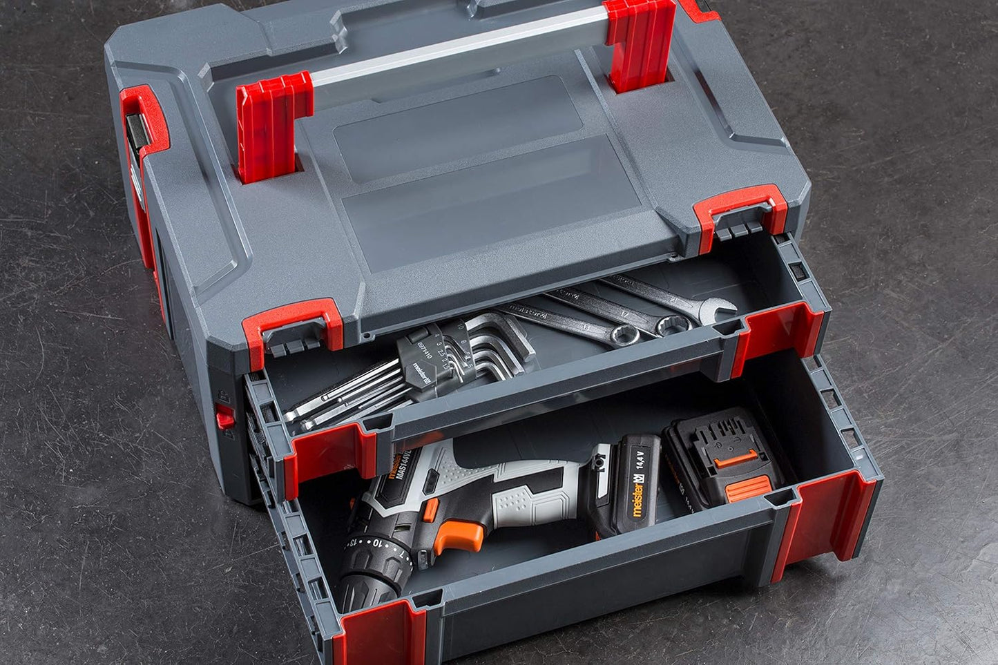 Systembox mit Schubladen, Systembox (mit Schubladen) Mit zwei Schubladen