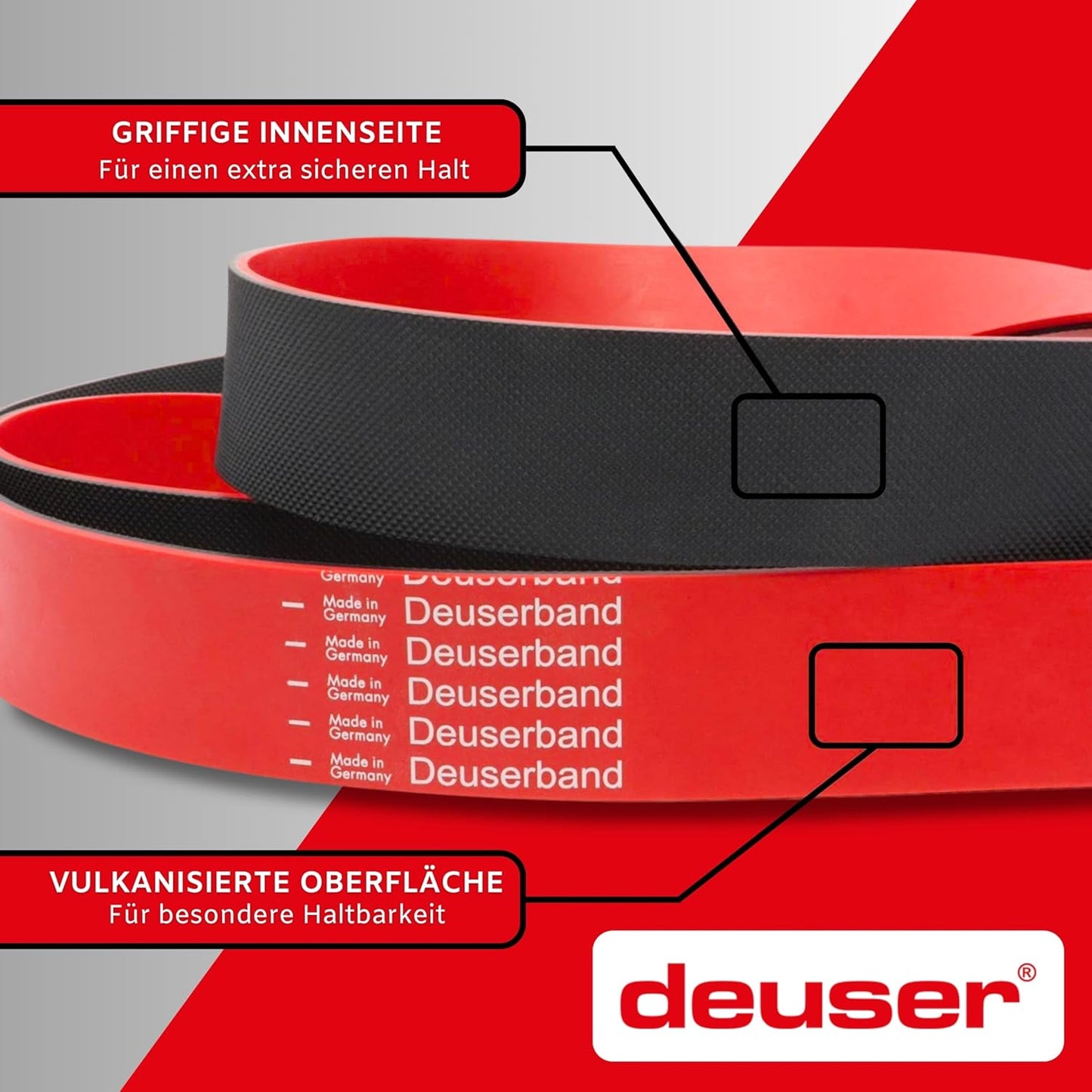 Widerstandsband - Gymnastikband aus Naturkautschuk, Deuserband Original