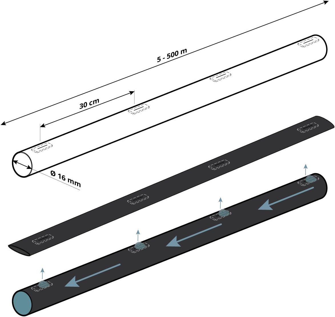 Tropfschlauch HTS01-A, HTS01-A 200m