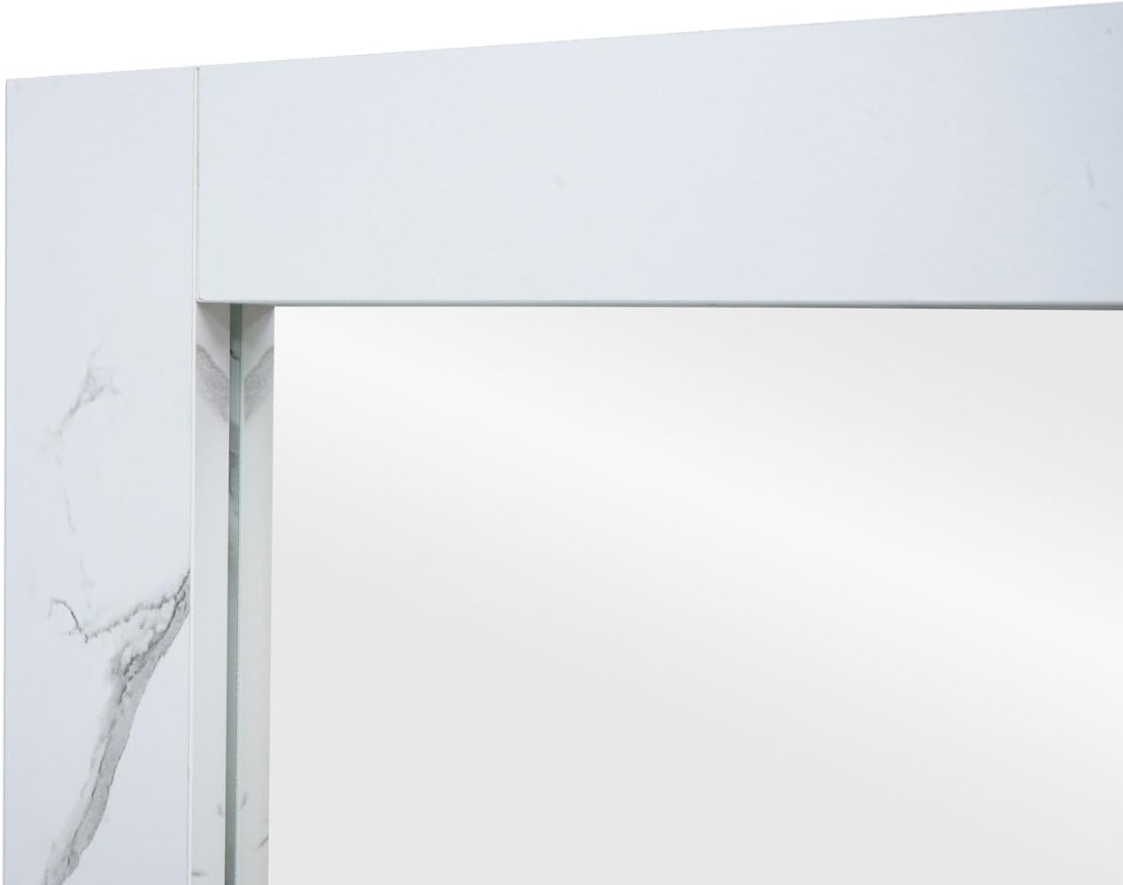 Badspiegel, Marmor-optik Weiss