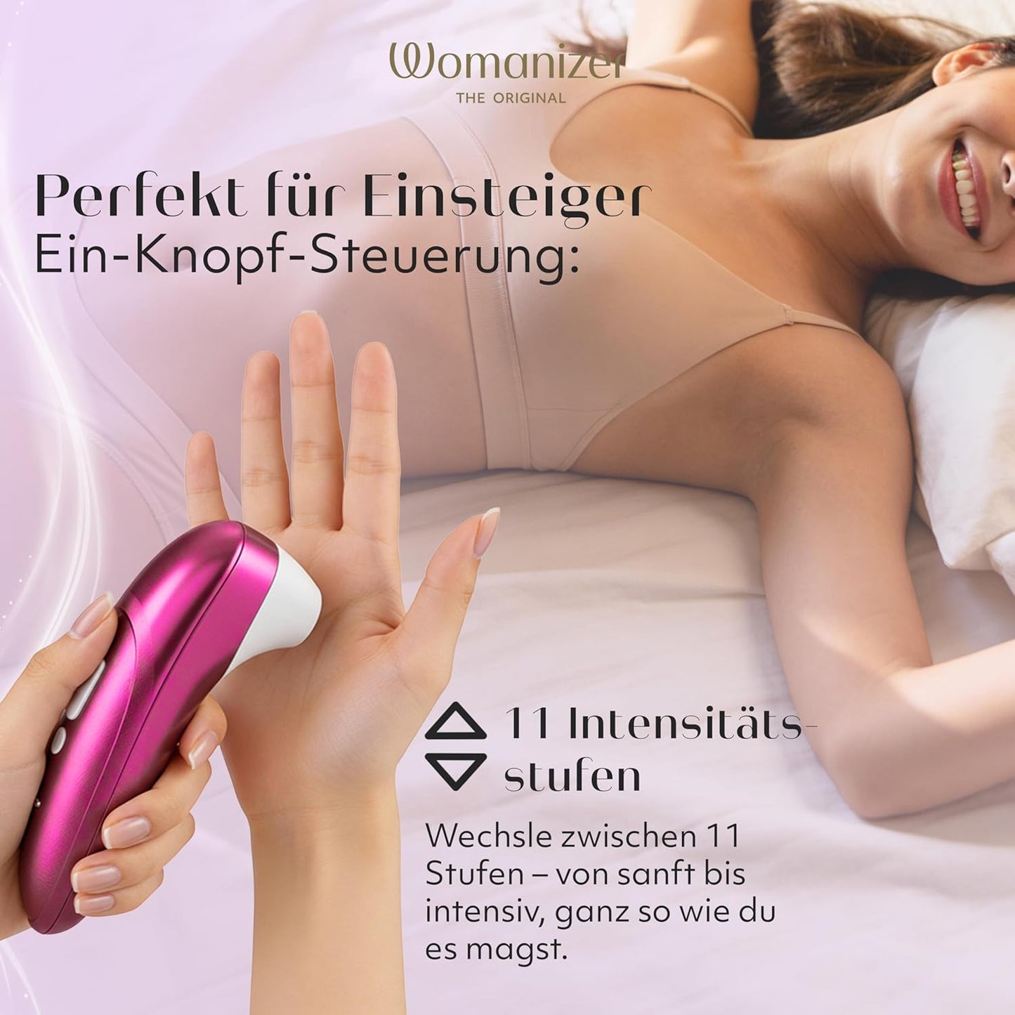 Pro Klitorisstimulator mit 11 Intensitätsstufen, Rosa