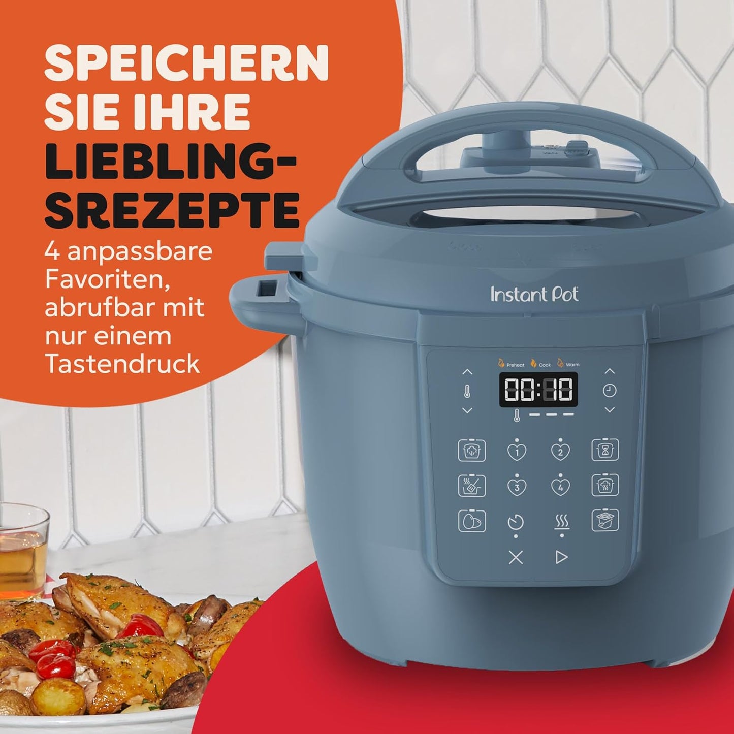 7in1 Smart Cooker Multikocher, Blau Tagtraum 5.7 Liter Standard