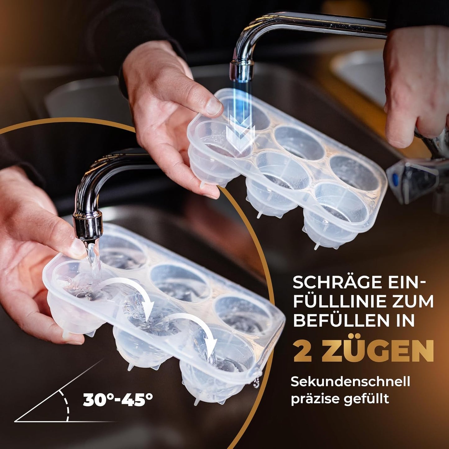2er-Pack Eiskugelform, 2x Eiskugelform