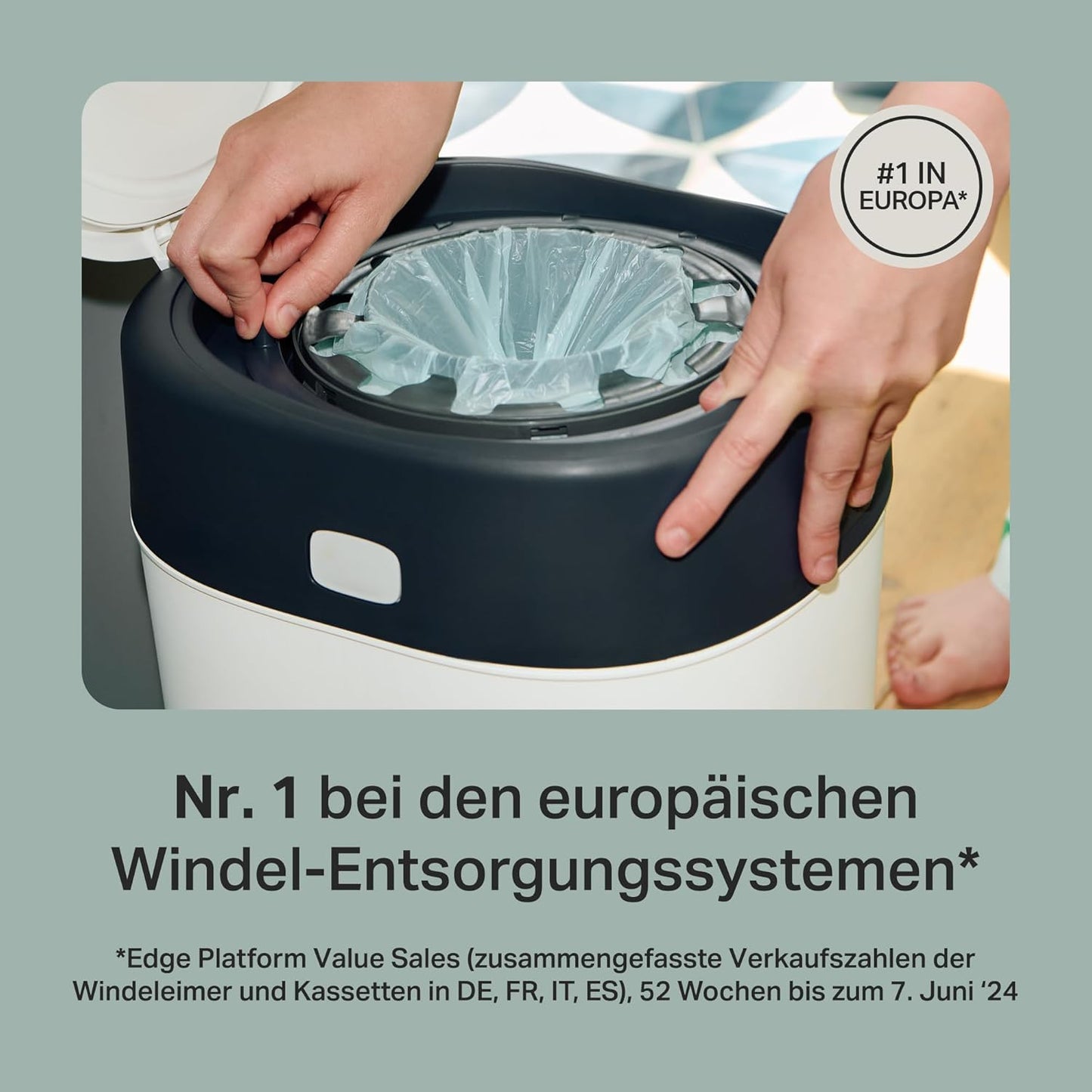 Windelbehälter-Nachfüllkassetten-Set (4er-Pack), Graue 1 stück (4er Pack)