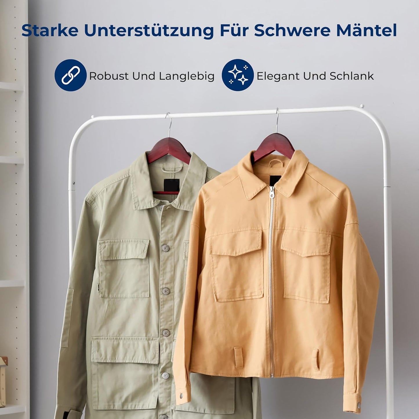 10er-Set Platzsparende Kleiderbügel, 10 Stück Rot