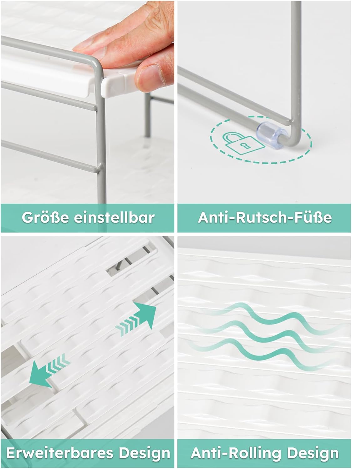 Verstellbarer Flaschenhalter, Weiß