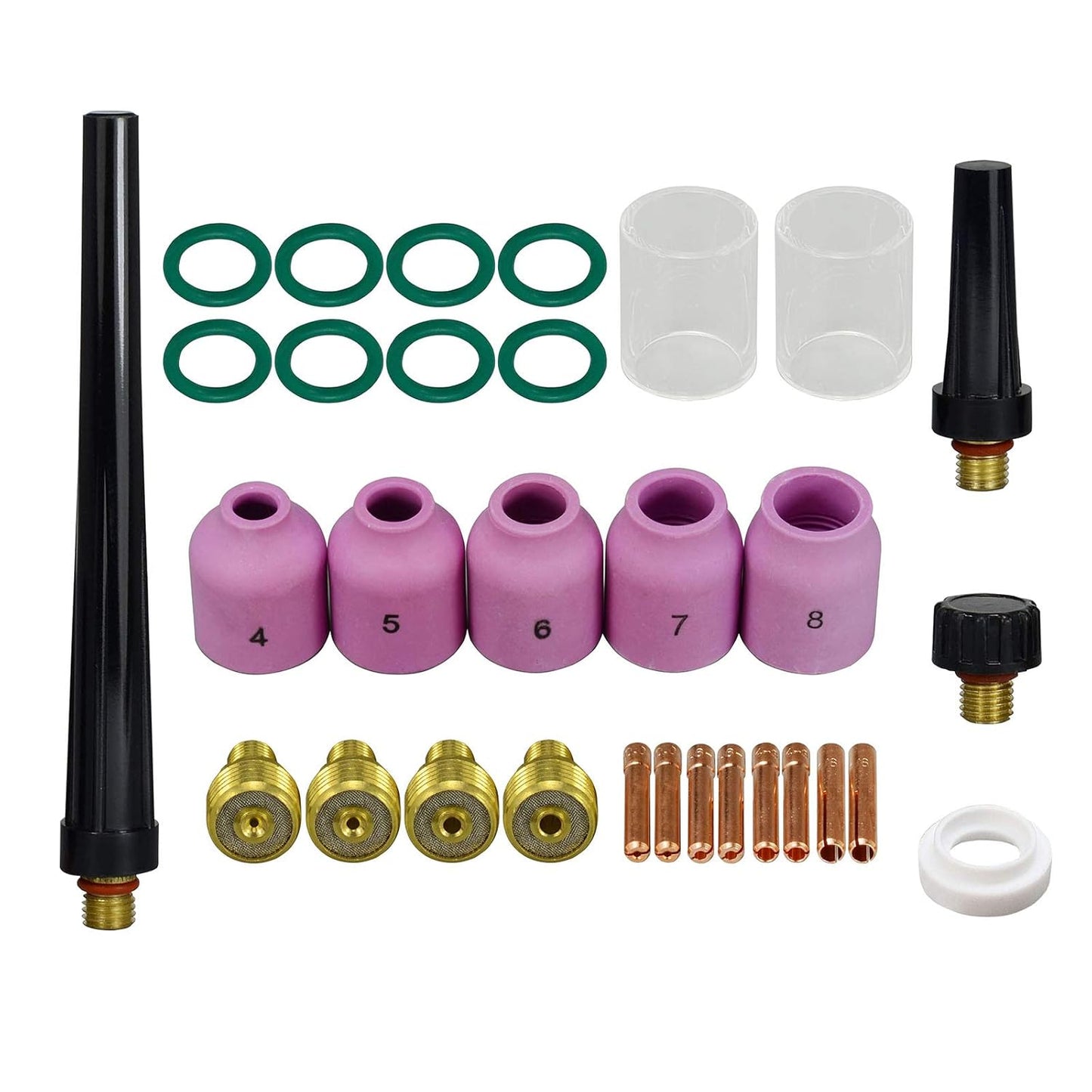 31-teiliges WIG Gaslinse Spannzangen-Set, MIG
