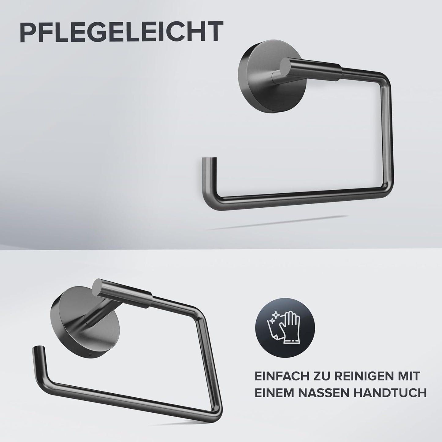 Toilettenpapierhalter mit Absenkdämpfung, Gunmetal Zum Bohren