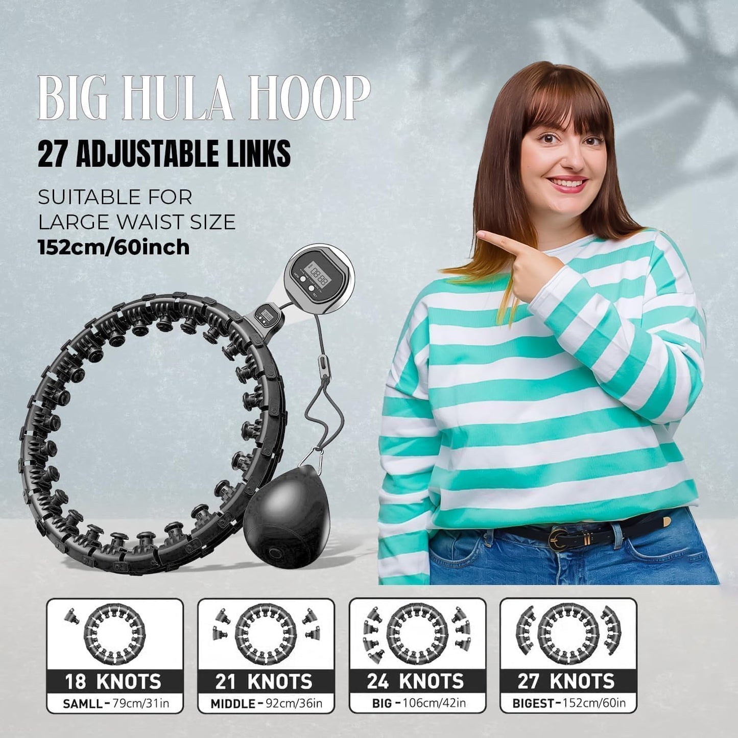 Smart Hula Hoop mit 27 abnehmbaren Gliedern