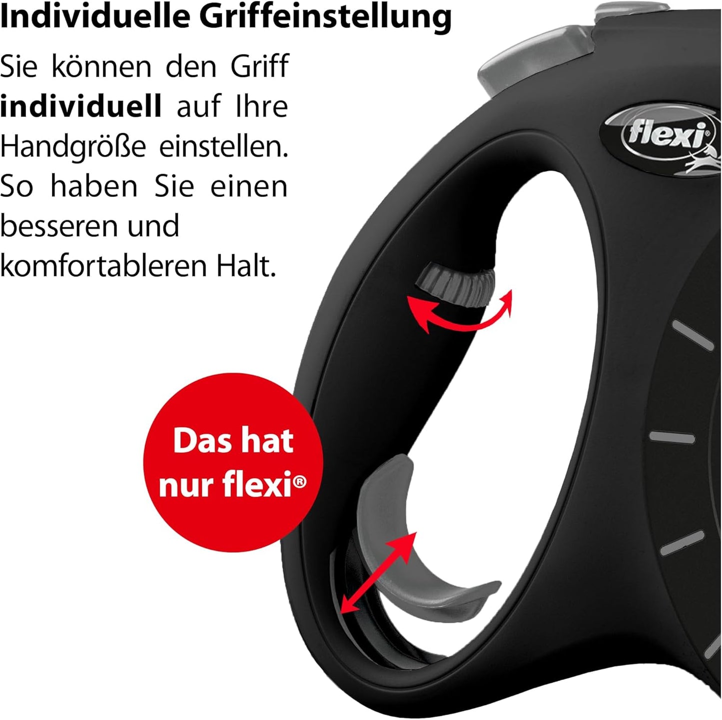 Roll-Leine für Hunde bis 25 kg, 7 m, M: 0-7m (max. 25kg) schwarz