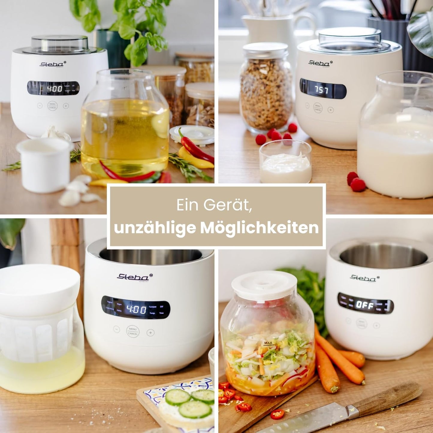 JM 4 Joghurt-Maker mit 5 Automatikprogrammen