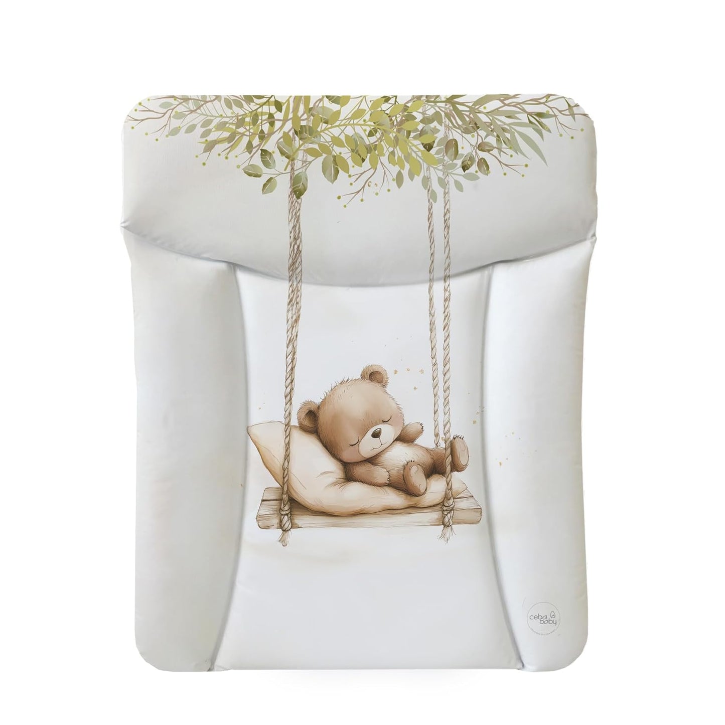 Wickelauflage Teddybär auf der Schaukel, 50x70 cm, wasserdicht, 70x50 cm (1er Pack) Teddybär auf der Schaukel